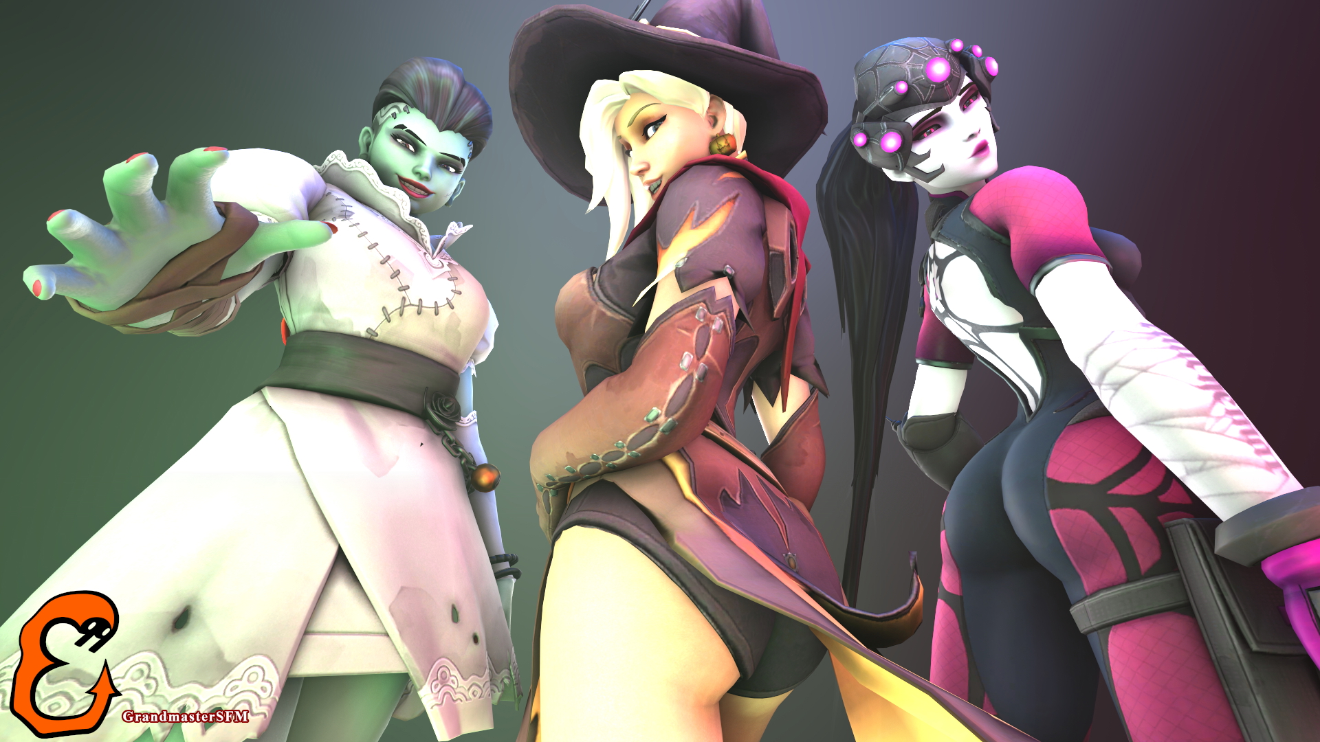 Spookywatch Sombra Sombra (overwatch) Mercy Widowmaker Amelie Lacroix Tracer Source Filmmaker Sfm