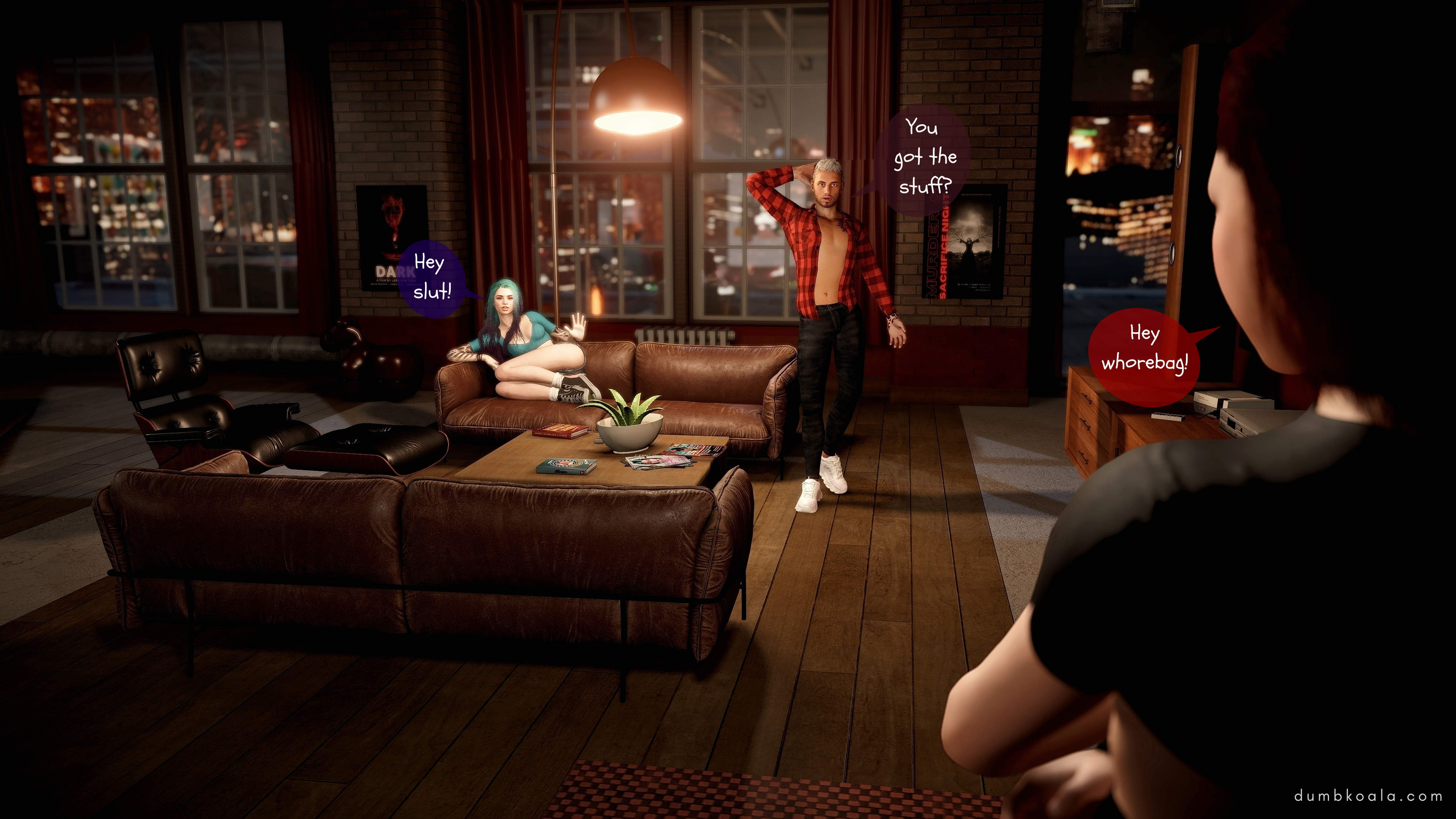 Room with 3 people