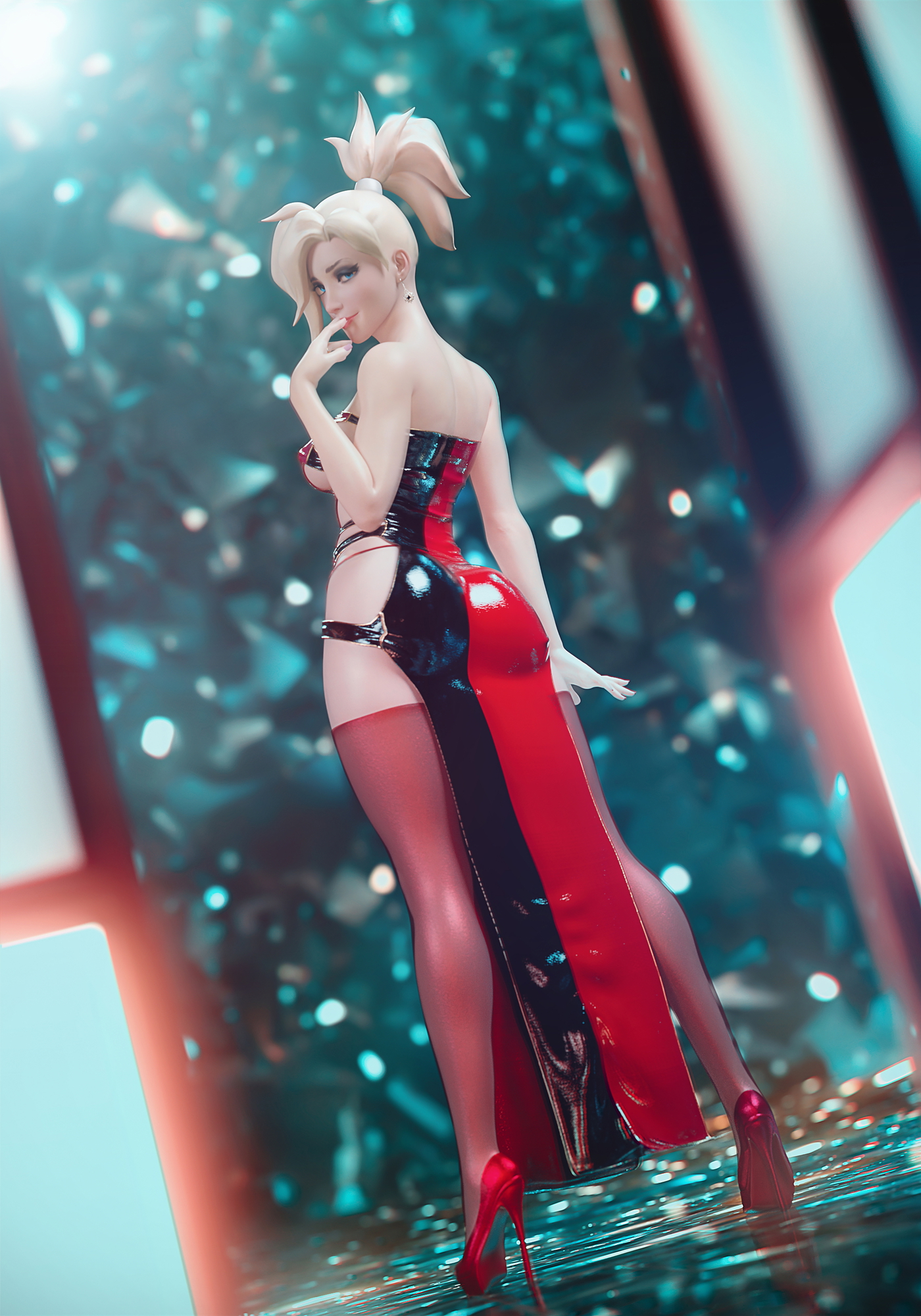 Mercy Mercy Overwatch 3d Porn Sexy Fit High Heels Lingerie