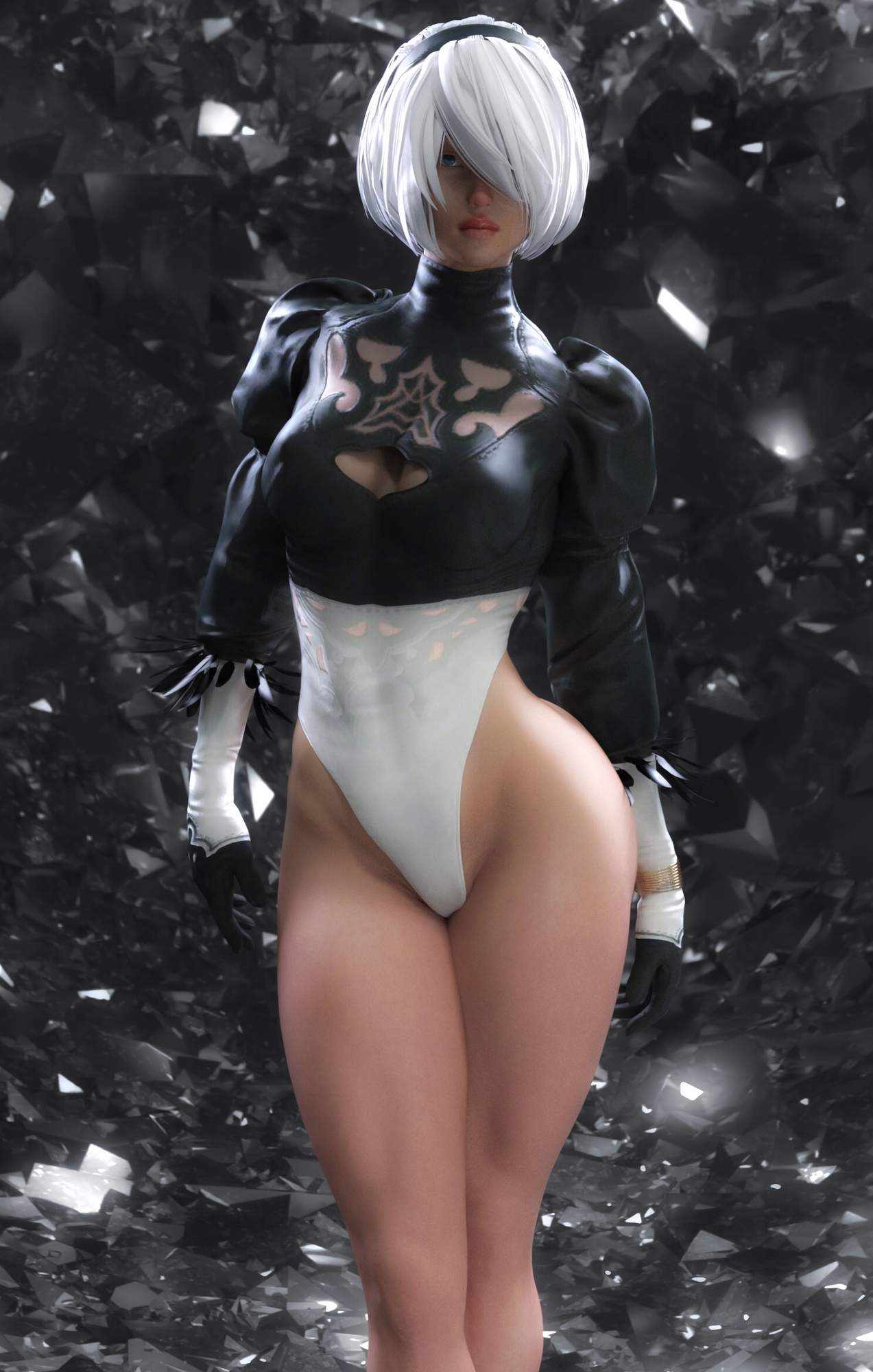 Nier Nier Automata Yorha 2b 3d Porn Ass Booty Body Big Booty Fit 3