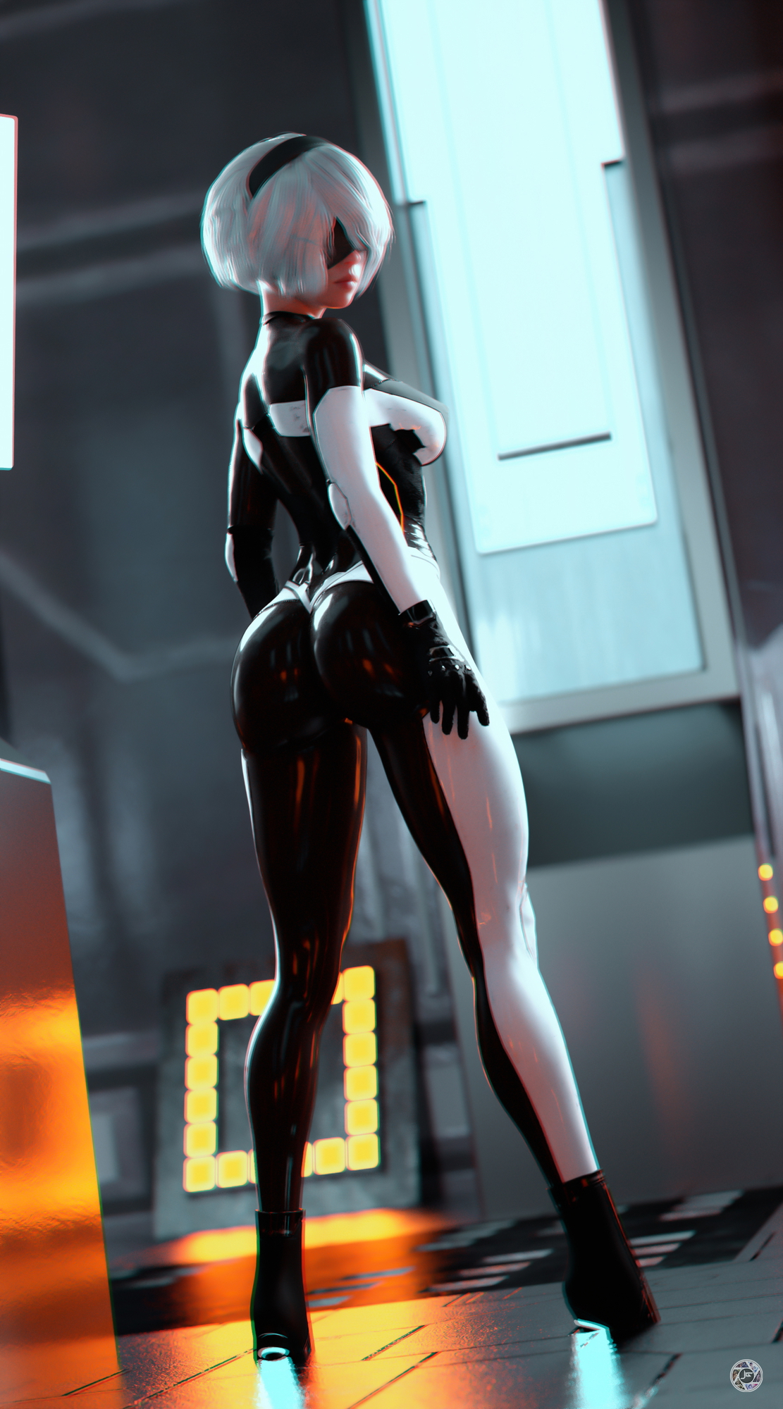 Nier 2 Nier Automata Yorha 2b 3d Porn Ass Booty Body Big Booty Fit