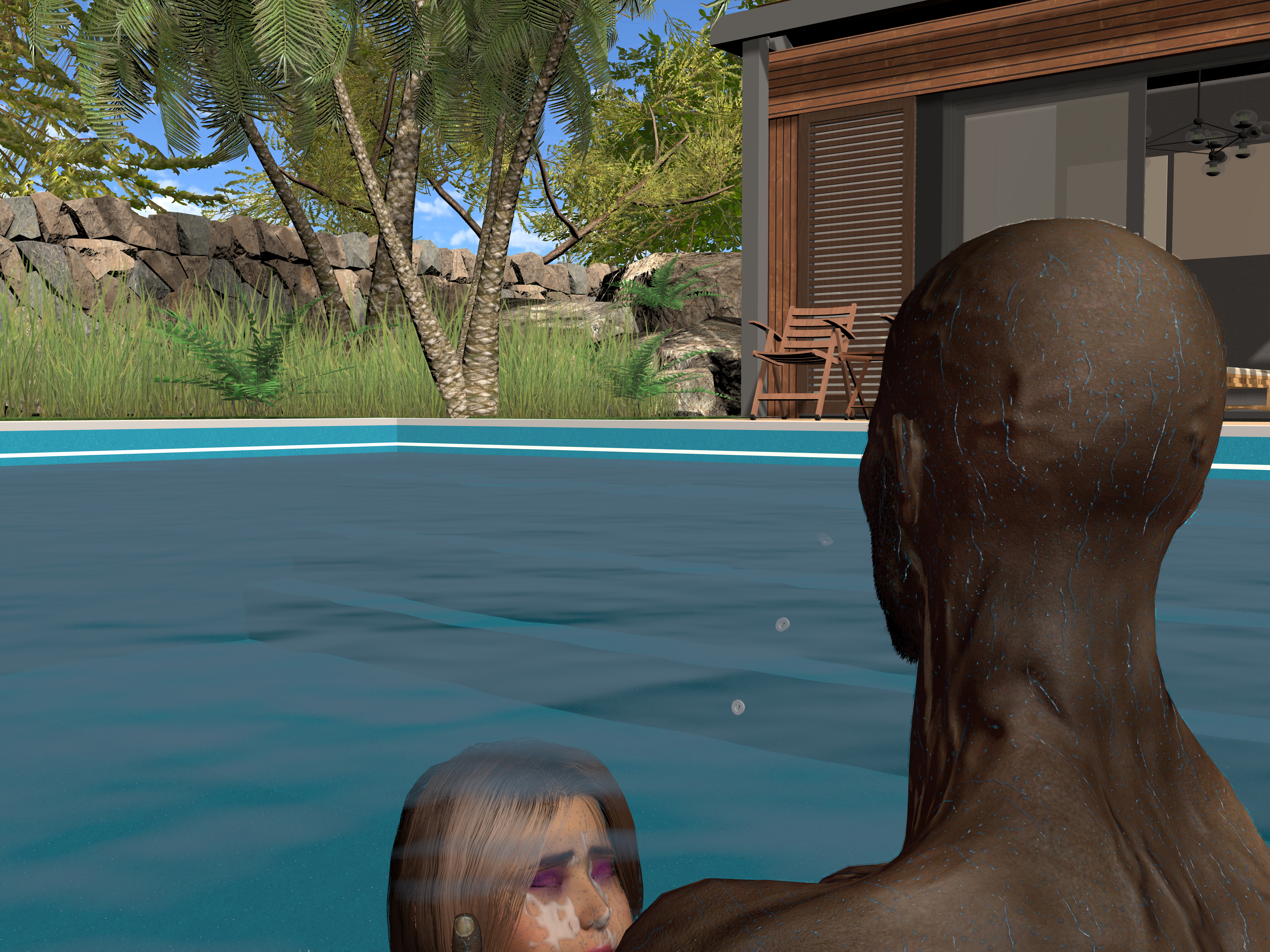 Pool Boy Surprise Pt. 2  Latina Milf Big Tits Big Ass Pool Poolside Pronebone Missionary Creampie Doggy Style Interracial Bbc Deep throat Cumshot Licking Cock 11