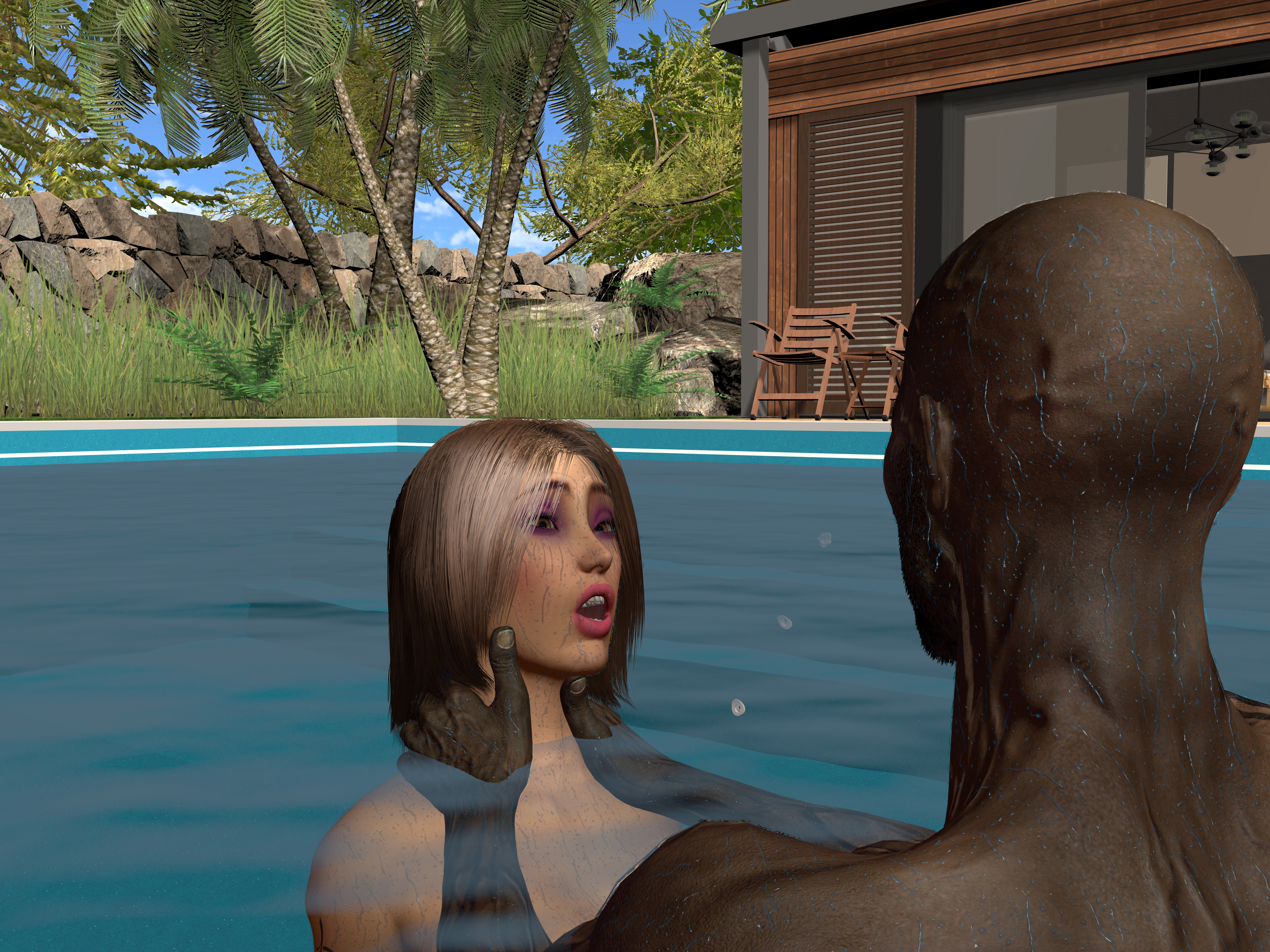 Pool Boy Surprise Pt. 2  Latina Milf Big Tits Big Ass Pool Poolside Pronebone Missionary Creampie Doggy Style Interracial Bbc Deep throat Cumshot Licking Cock 12