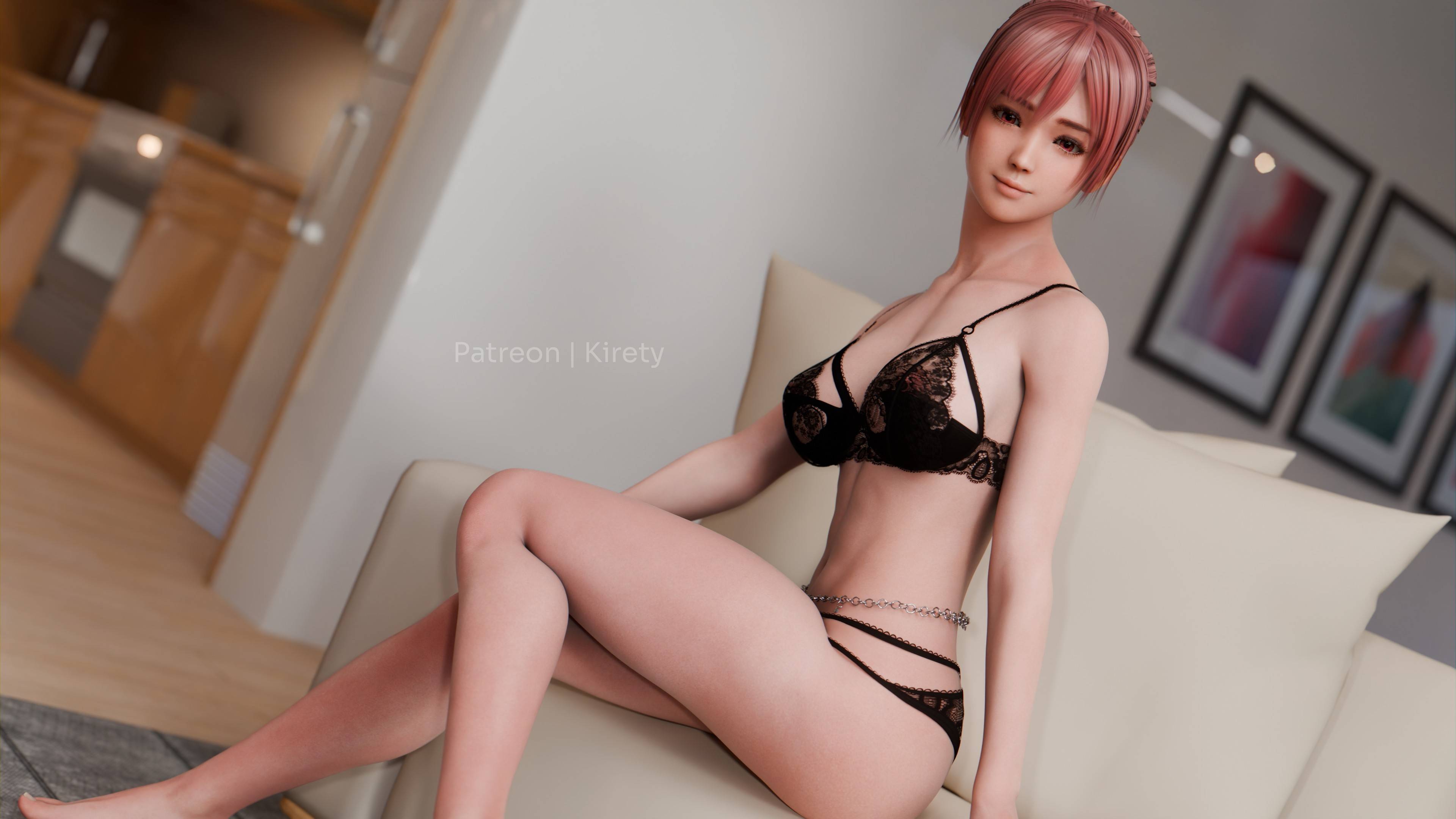 Honoka - relax on the sofa Dead Or Alive Doa Honoka Big Tits Big boobs