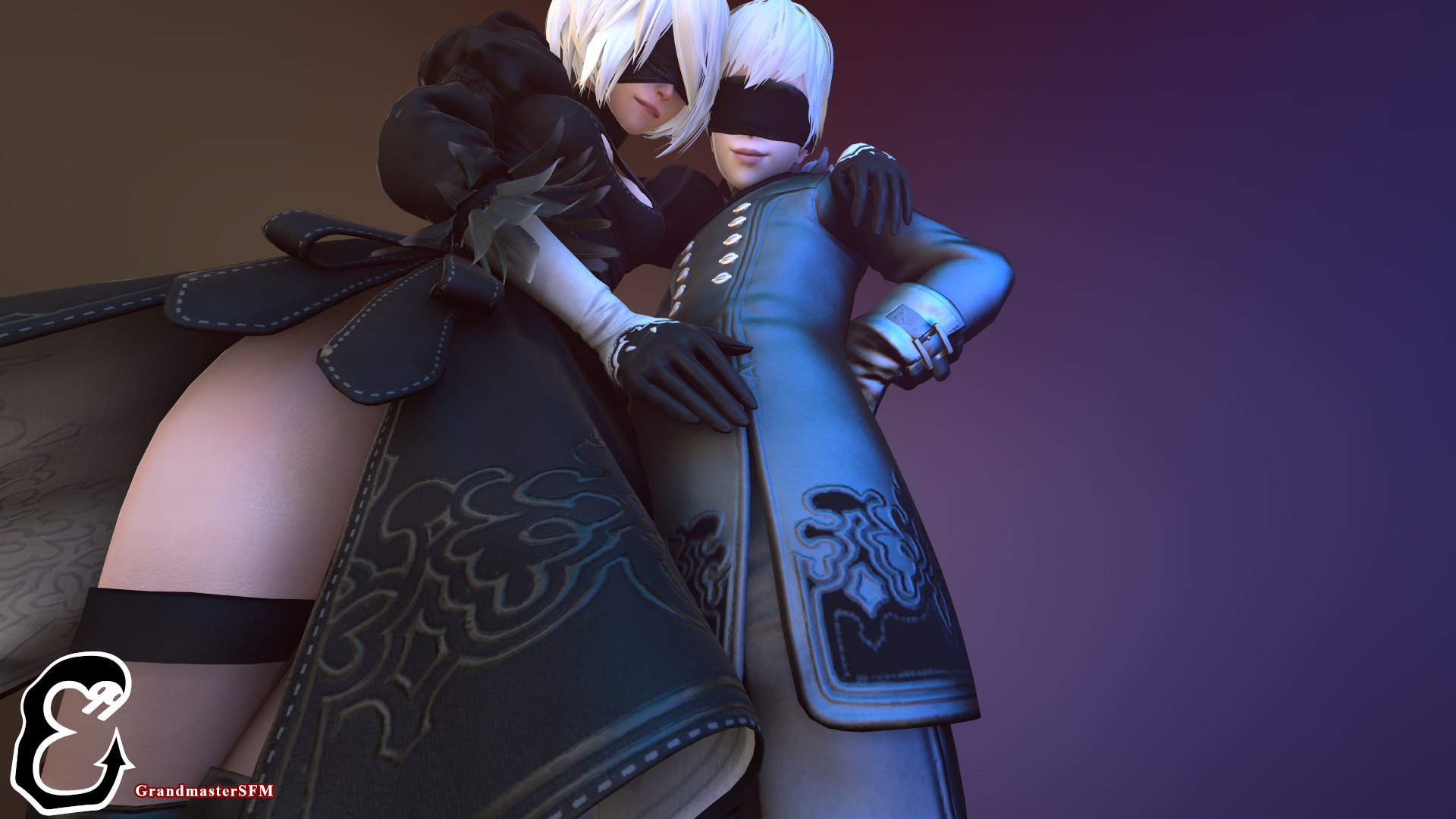 Mama 2b 2b Yorha2b Yorha 2b 9s Yorha 9s Nier Automata Nier (series) Nier Source Filmmaker Sfm 2