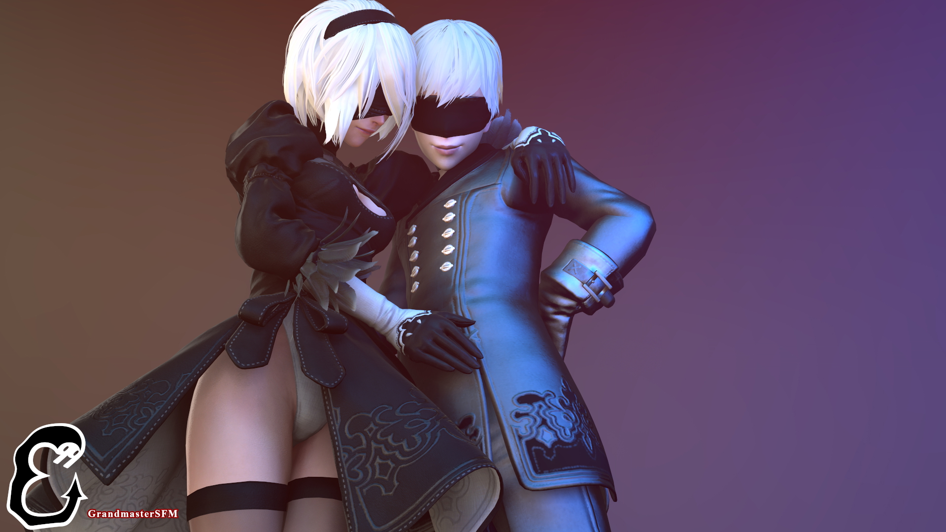 Mama 2b 2b Yorha2b Yorha 2b 9s Yorha 9s Nier Automata Nier (series) Nier Source Filmmaker Sfm 6