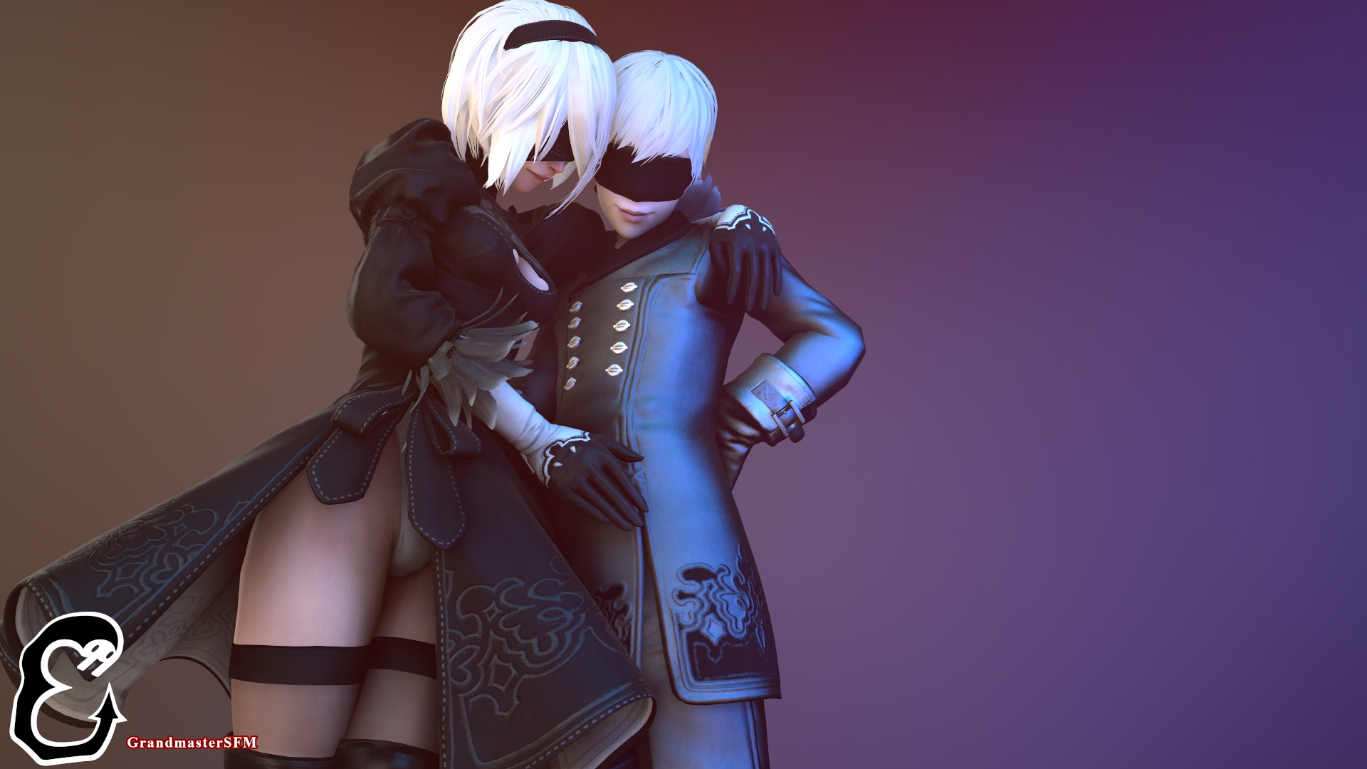 Mama 2b 2b Yorha2b Yorha 2b 9s Yorha 9s Nier Automata Nier (series) Nier Source Filmmaker Sfm 10