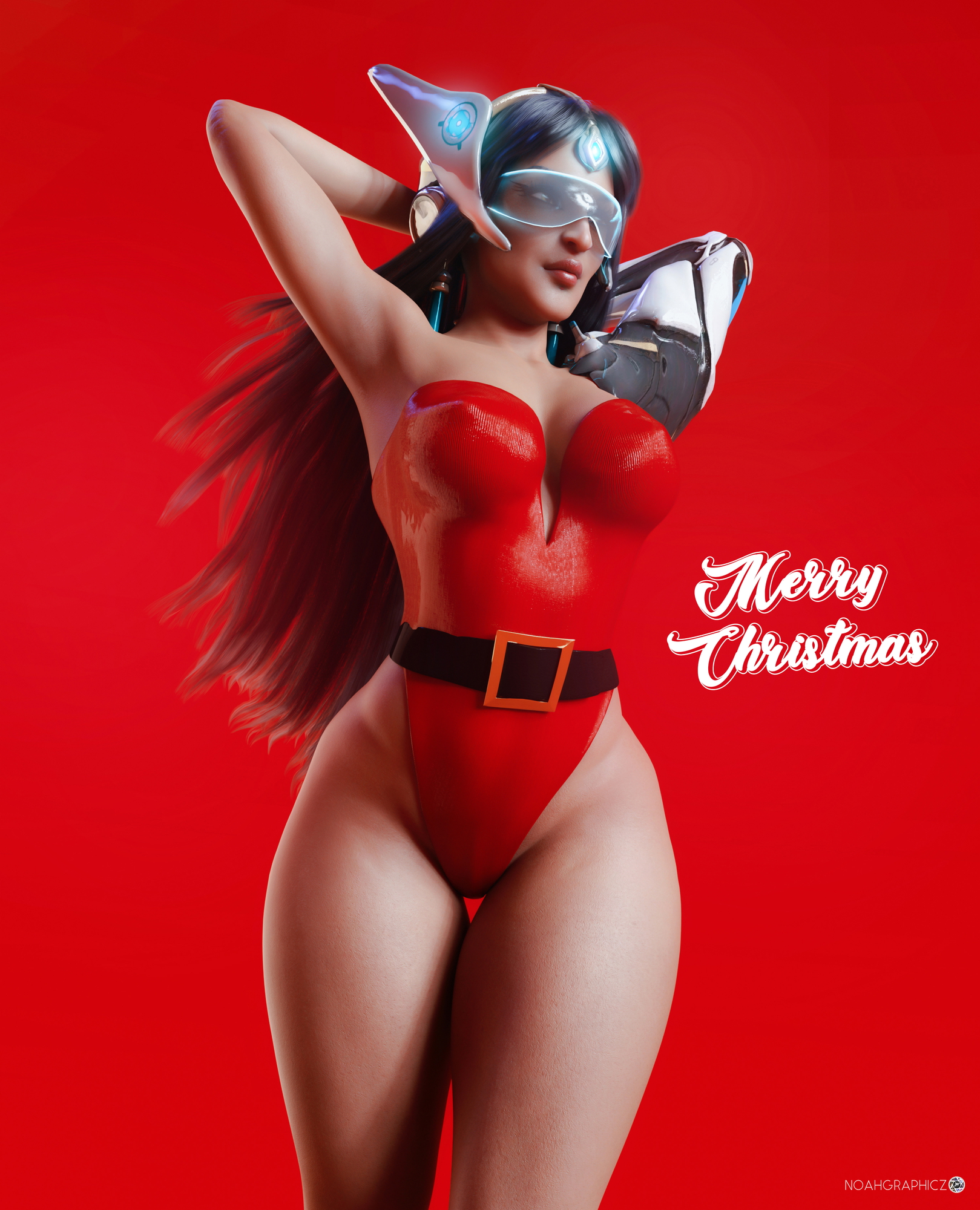 Symmetra Christmas Symmetra Overwatch 3d Porn Fit Bionic Christmas