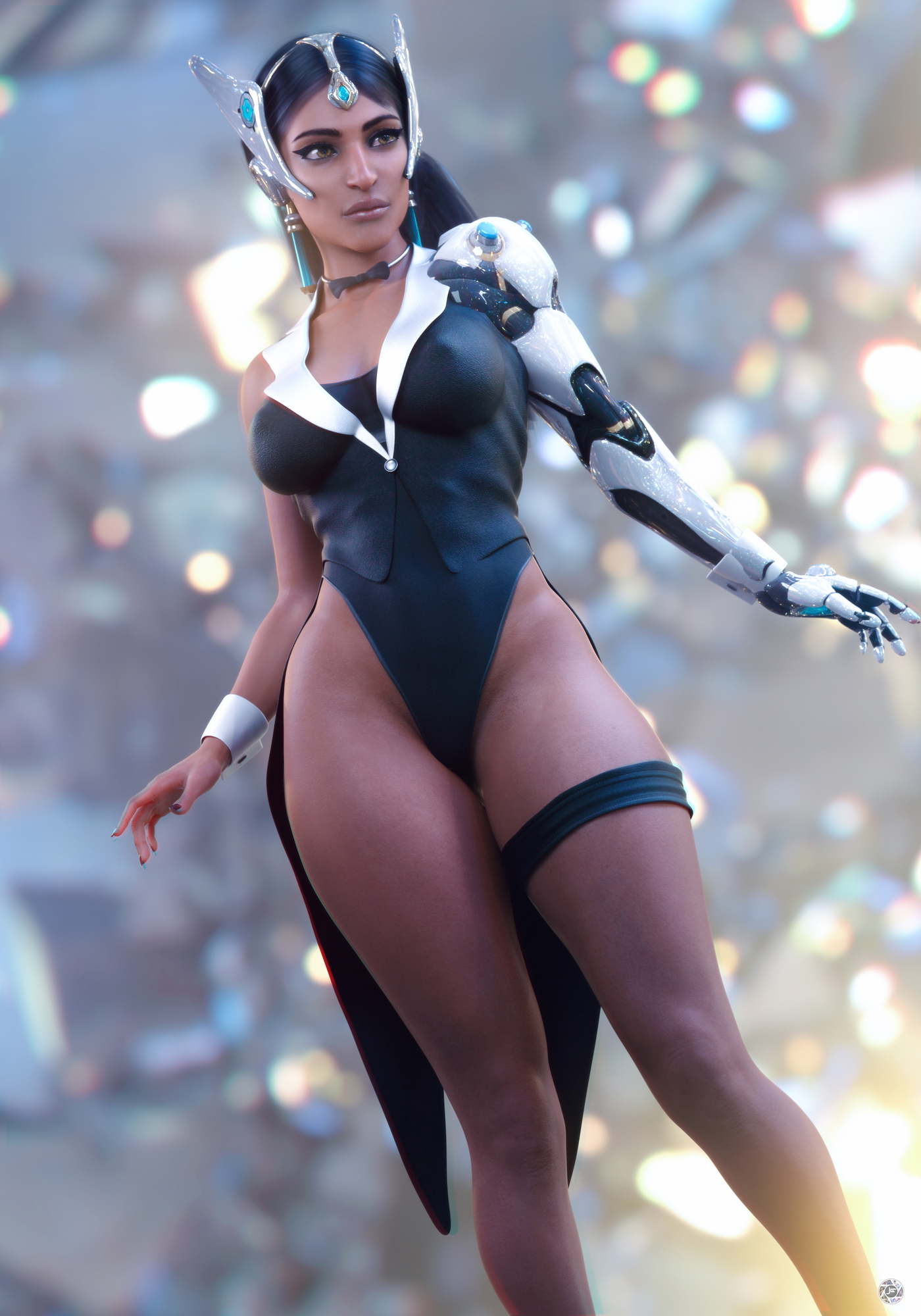 Symetra elegance Symmetra Overwatch 3d Porn Fit Bionic Sexy Abs Elegant Nipples