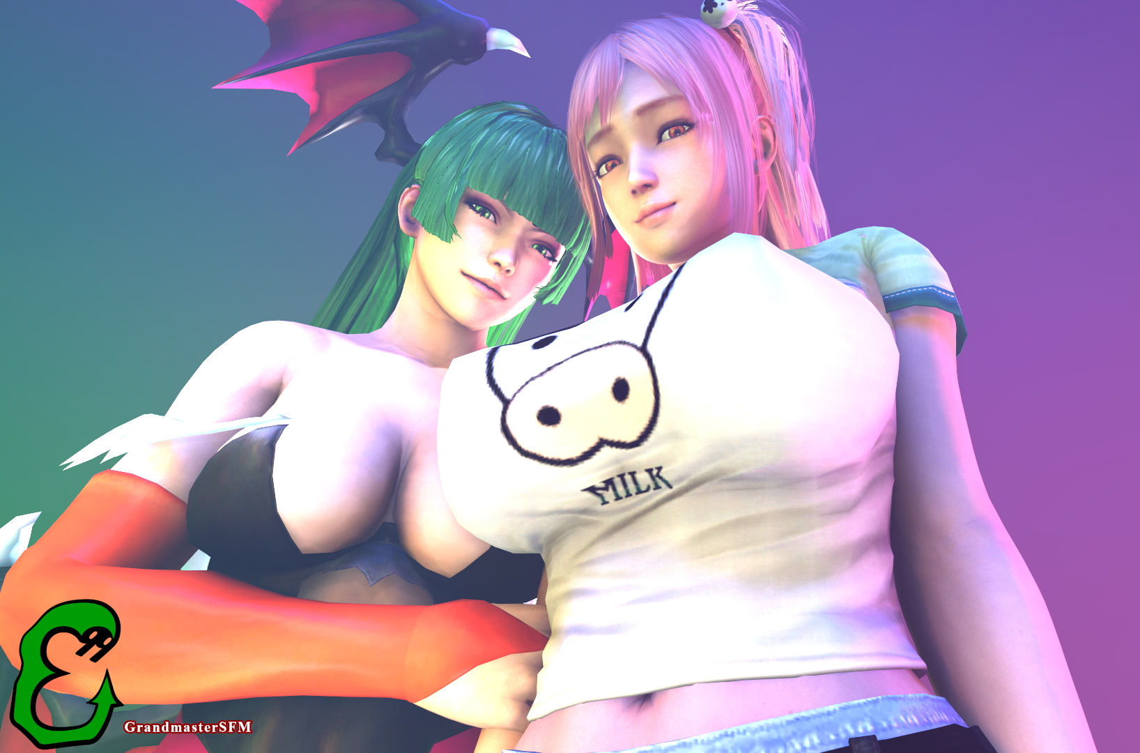Morrigan and Honoka Morrigan Aensland Darkstalkers Honoka Dead Or Alive Doa Source Filmmaker Sfm