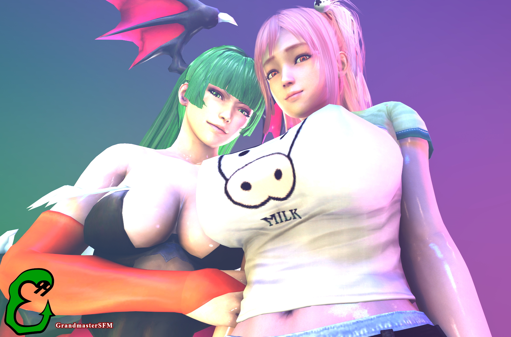 Morrigan and Honoka Morrigan Aensland Darkstalkers Honoka Dead Or Alive Doa Source Filmmaker Sfm 3