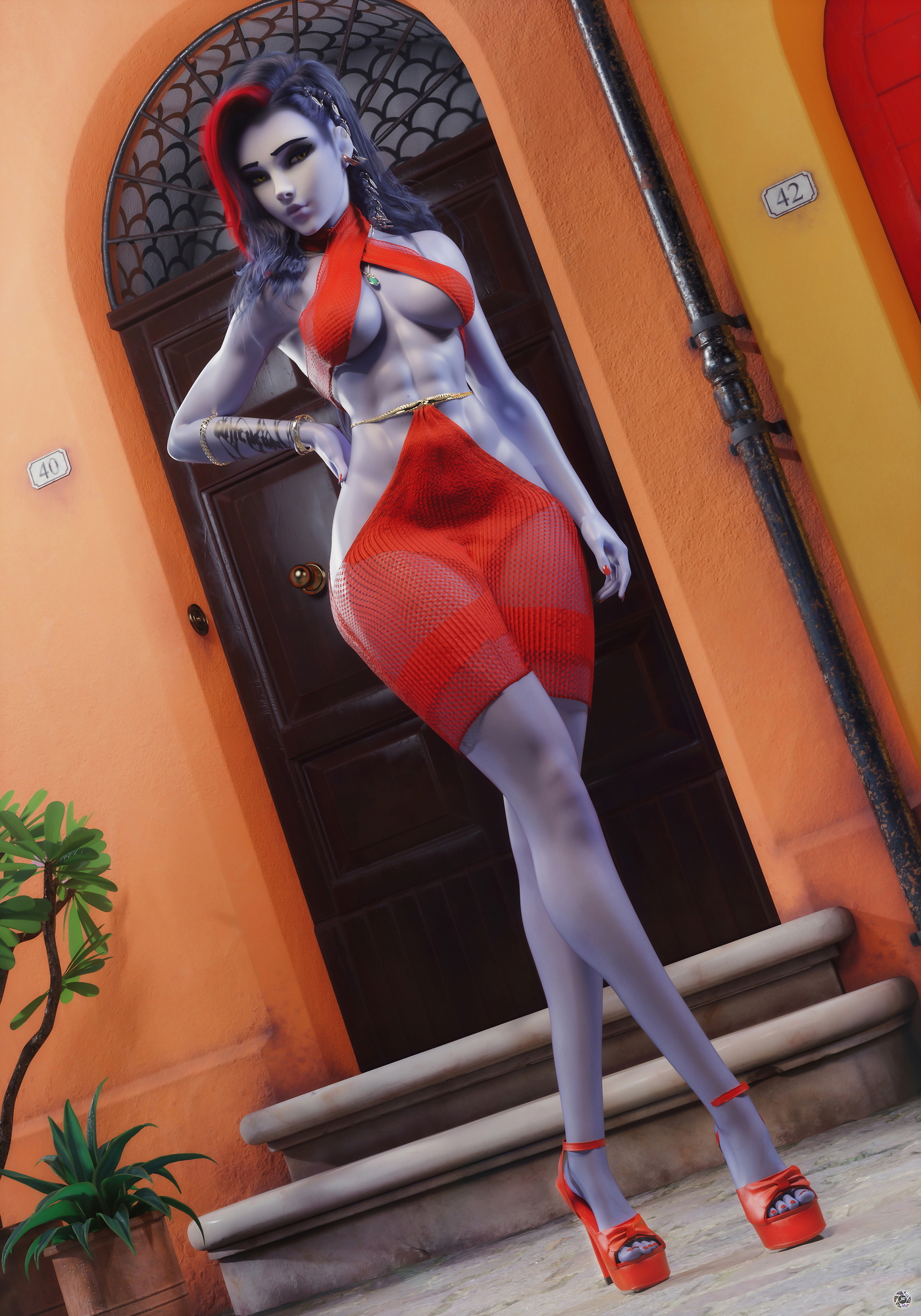Widowmaker v5 Overwatch Widowmaker 3d Porn Fit Sexy Bikini Abs High Heels