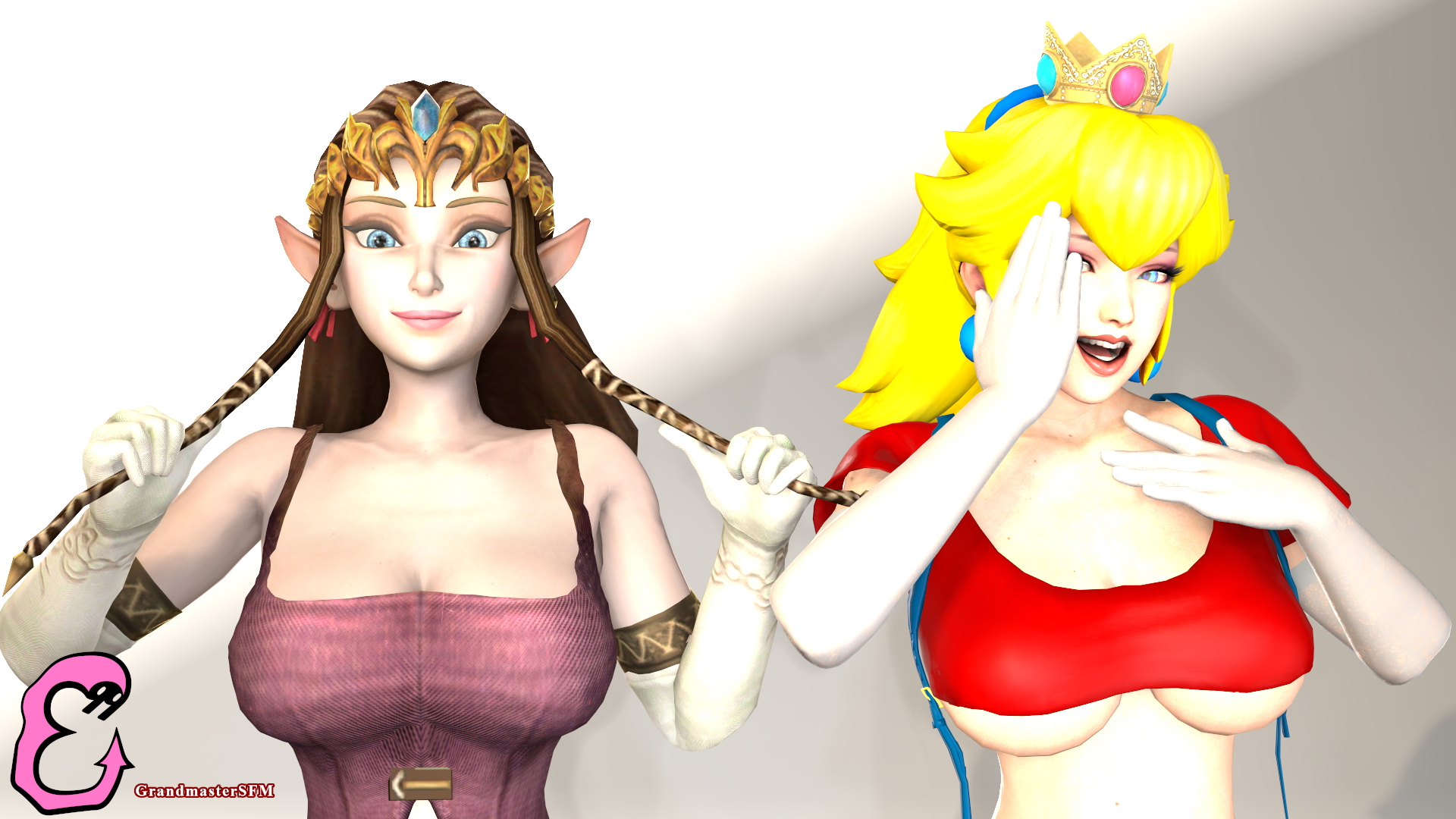 Zelda and Peach Zelda Legend Of Zelda The Legend Of Zelda Princess Zelda Princess Peach Mario Super Mario Source Filmmaker Sfm 2