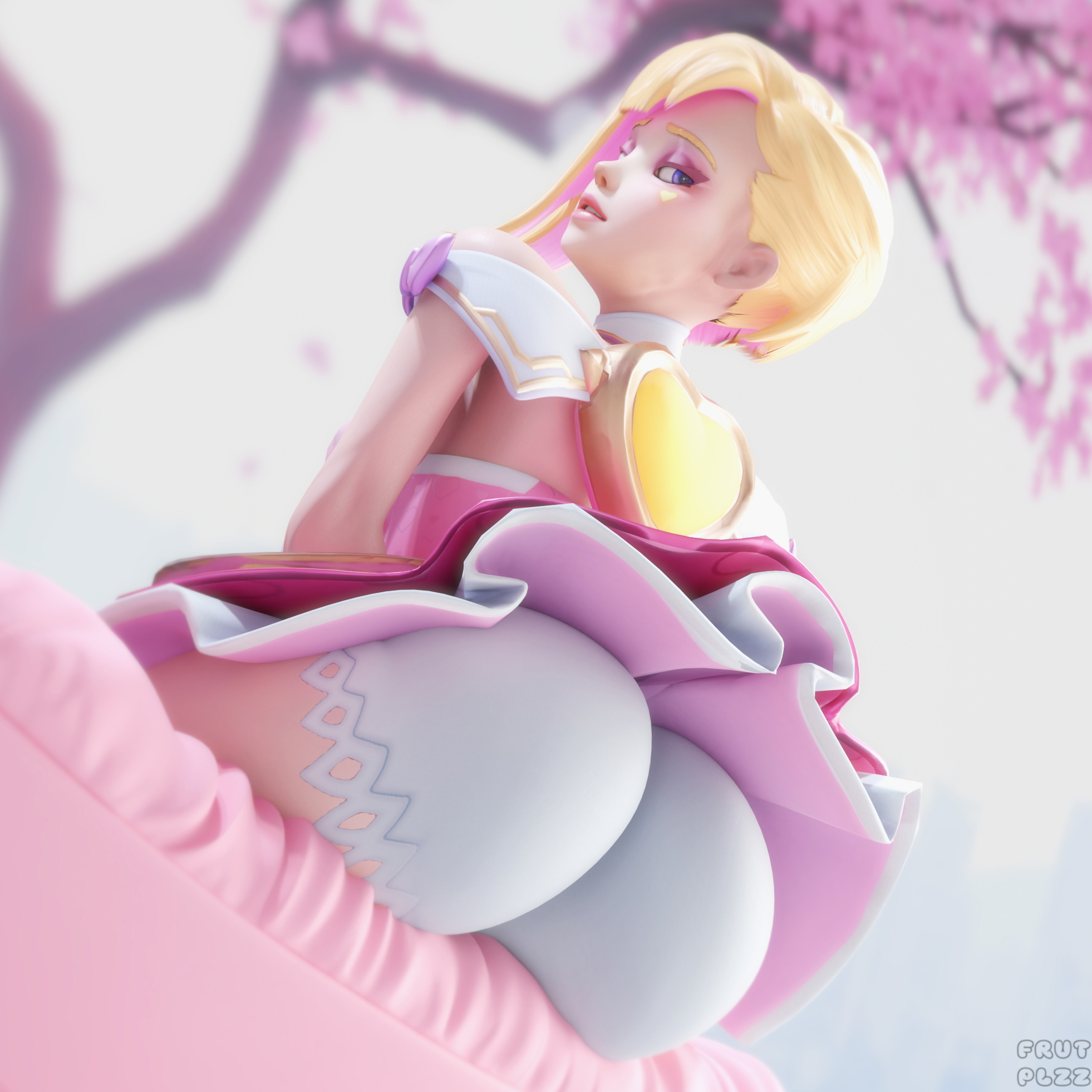 Juno Dokki Dokki Overwatch Juno Pinup Clothed Ass Looking Down