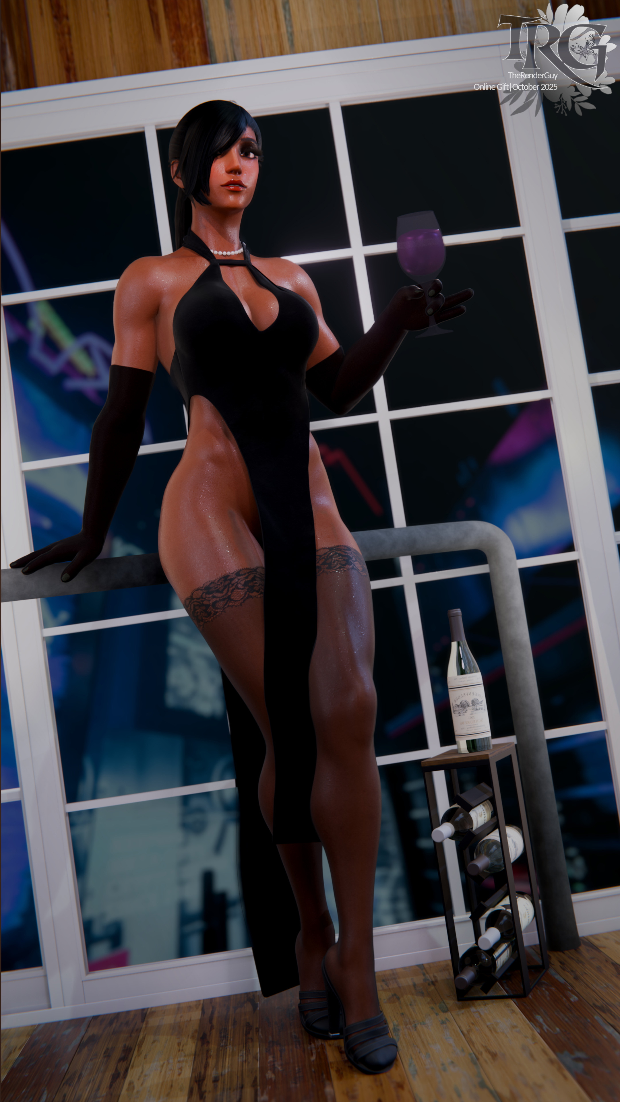 Wine and girl  Pharah  UHD  Dress 1