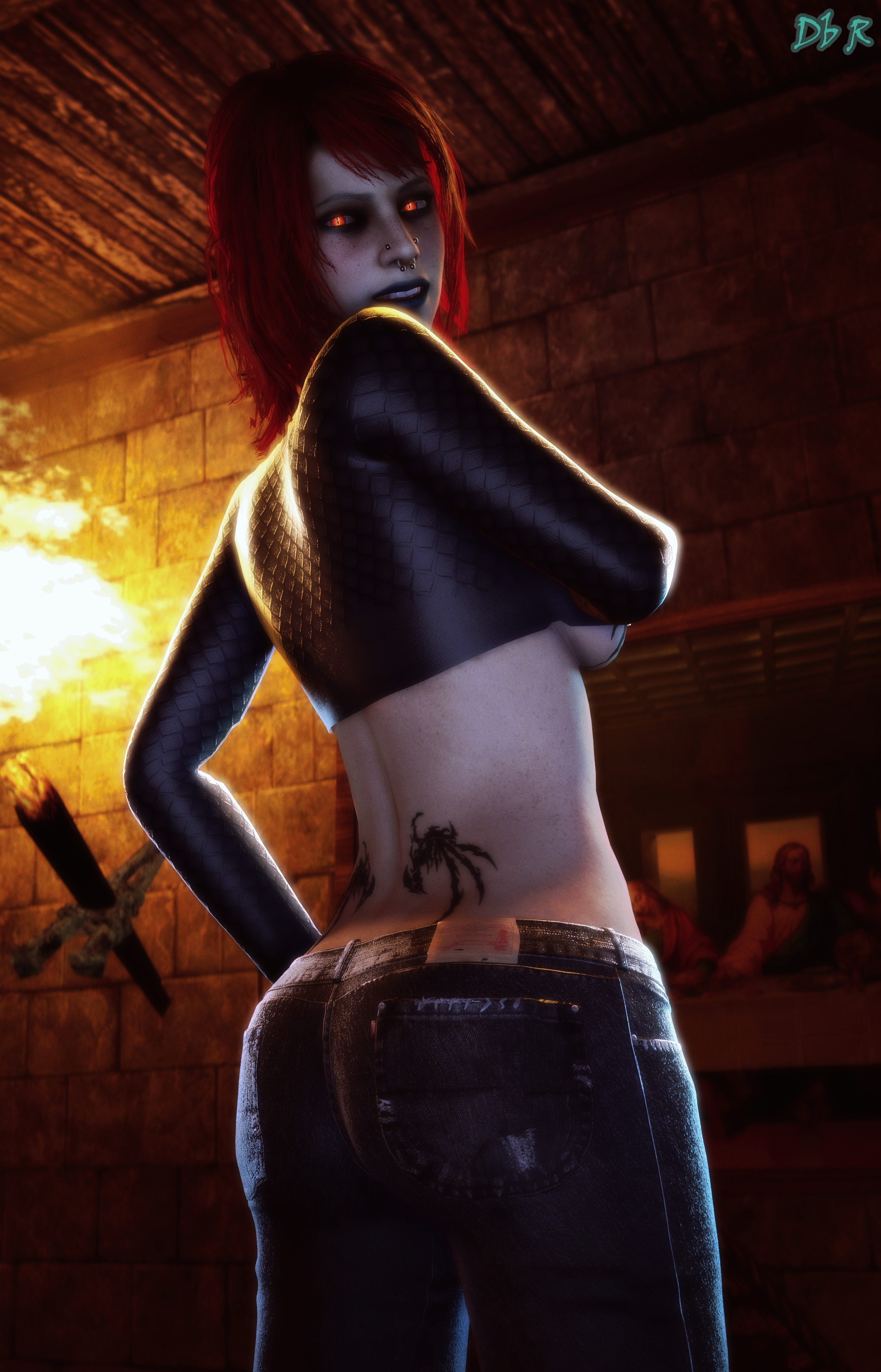 No  I m Not Heather (Sextape in Hell) Heather Morrison Sextape In Hell Photoshoot Sfm Source Filmmaker Nsfw Big Tittied Goth Girlfriend Original Character Original Series 3