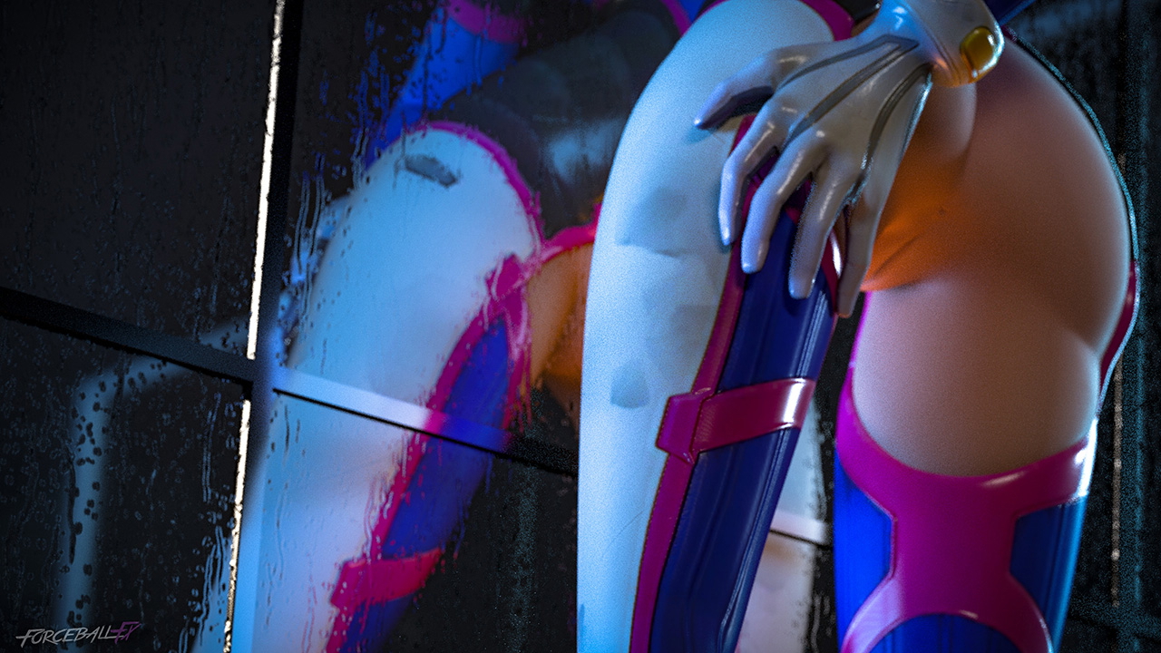 DVa Window Ass Overwatch Dva (overwatch) 3d Porn Half Naked Sexy Pussy Pose Ass Butt Hole Ass Spread 2