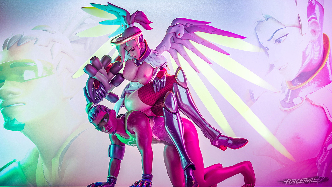 Domination Overwatch Lucio Mercy 3d Porn Domination Dominatrix Half Naked Nude Boobs Pussy Close Up