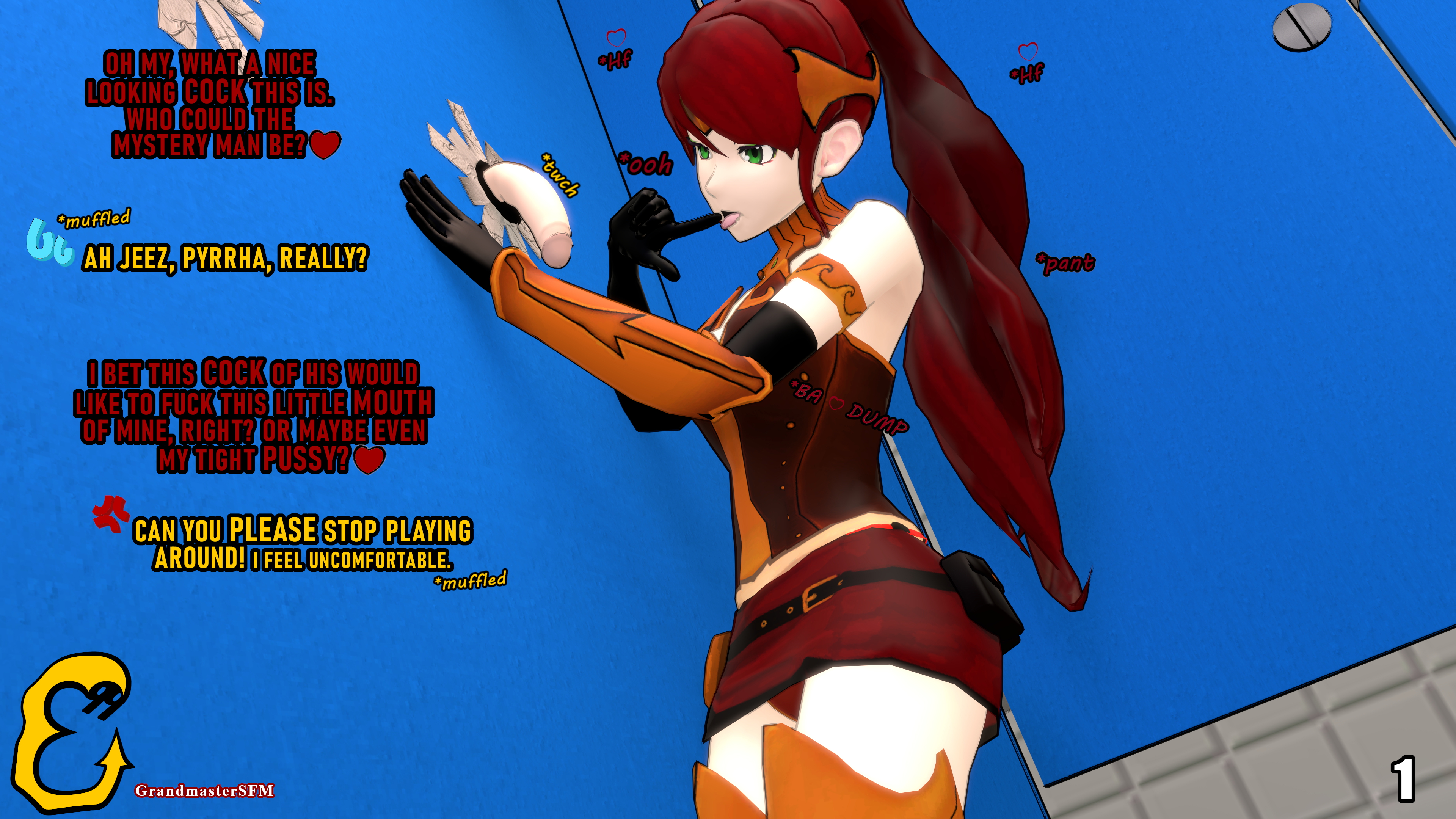 For The Glory Of Nikkos Pyrrha Nikos Jaune Arc Rwby Source Filmmaker Sfm Glory hole Comic Story