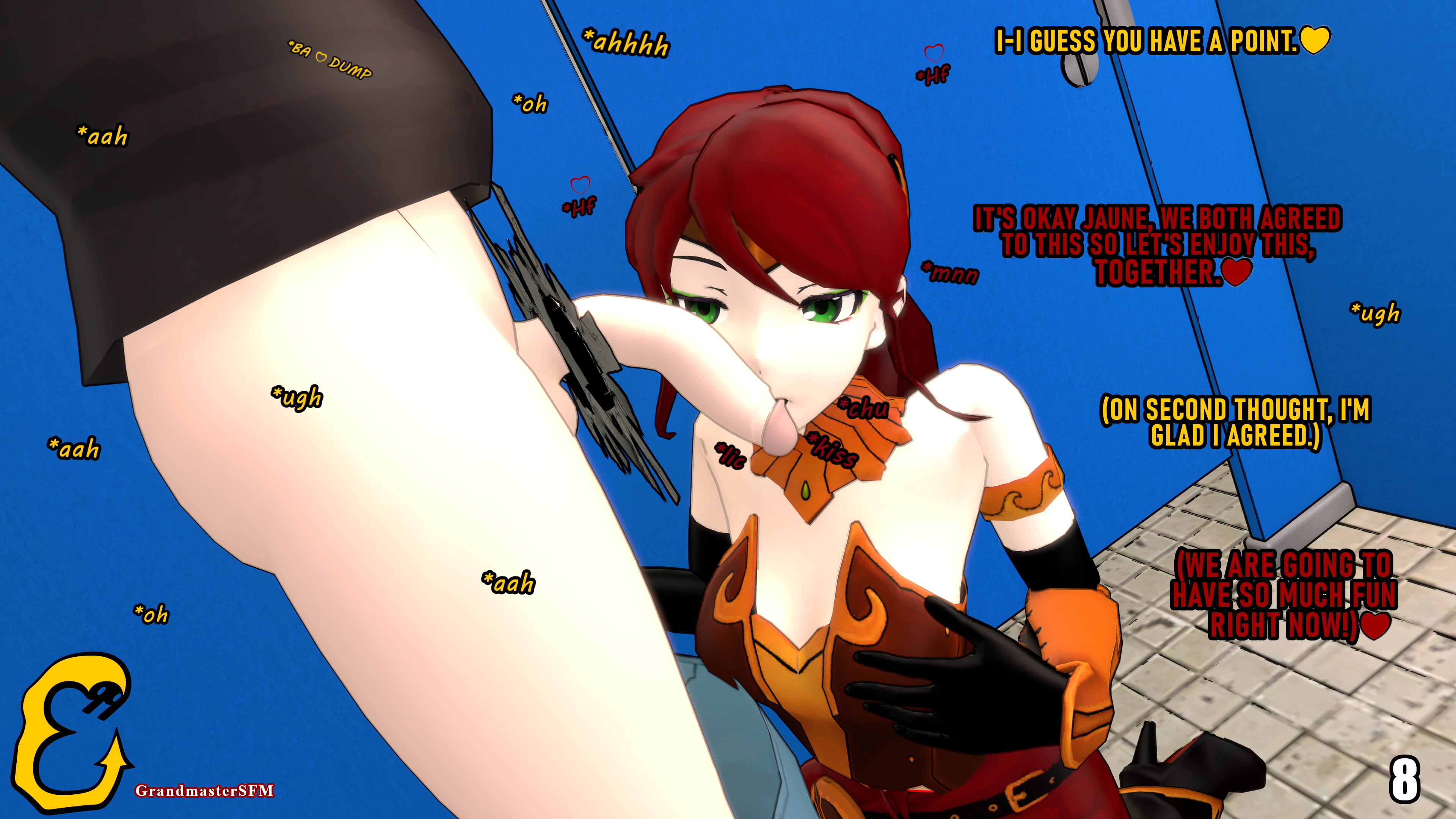 For The Glory Of Nikkos Pyrrha Nikos Jaune Arc Rwby Source Filmmaker Sfm Glory hole Comic Story 8