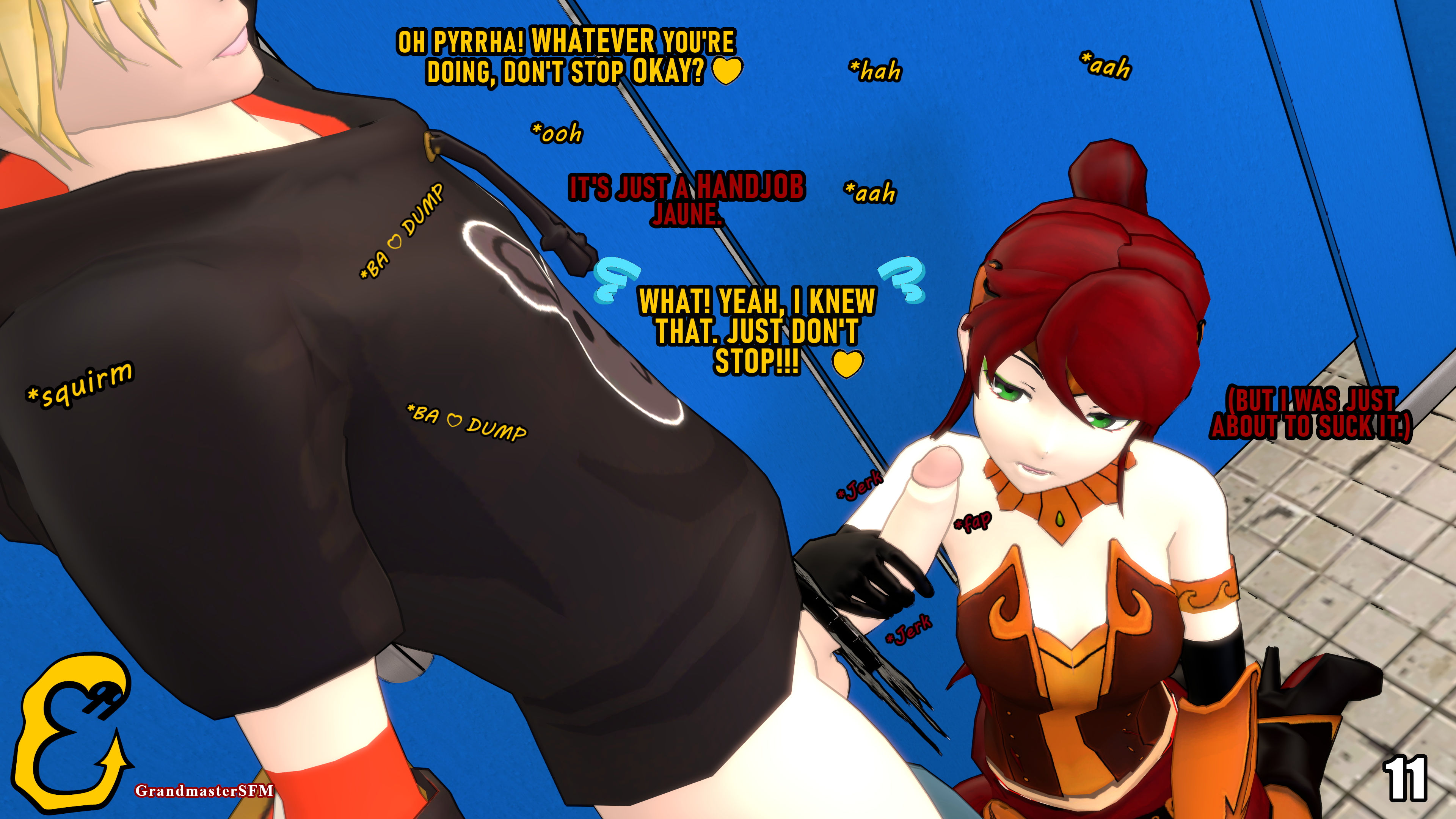 For The Glory Of Nikkos Pyrrha Nikos Jaune Arc Rwby Source Filmmaker Sfm Glory hole Comic Story 11