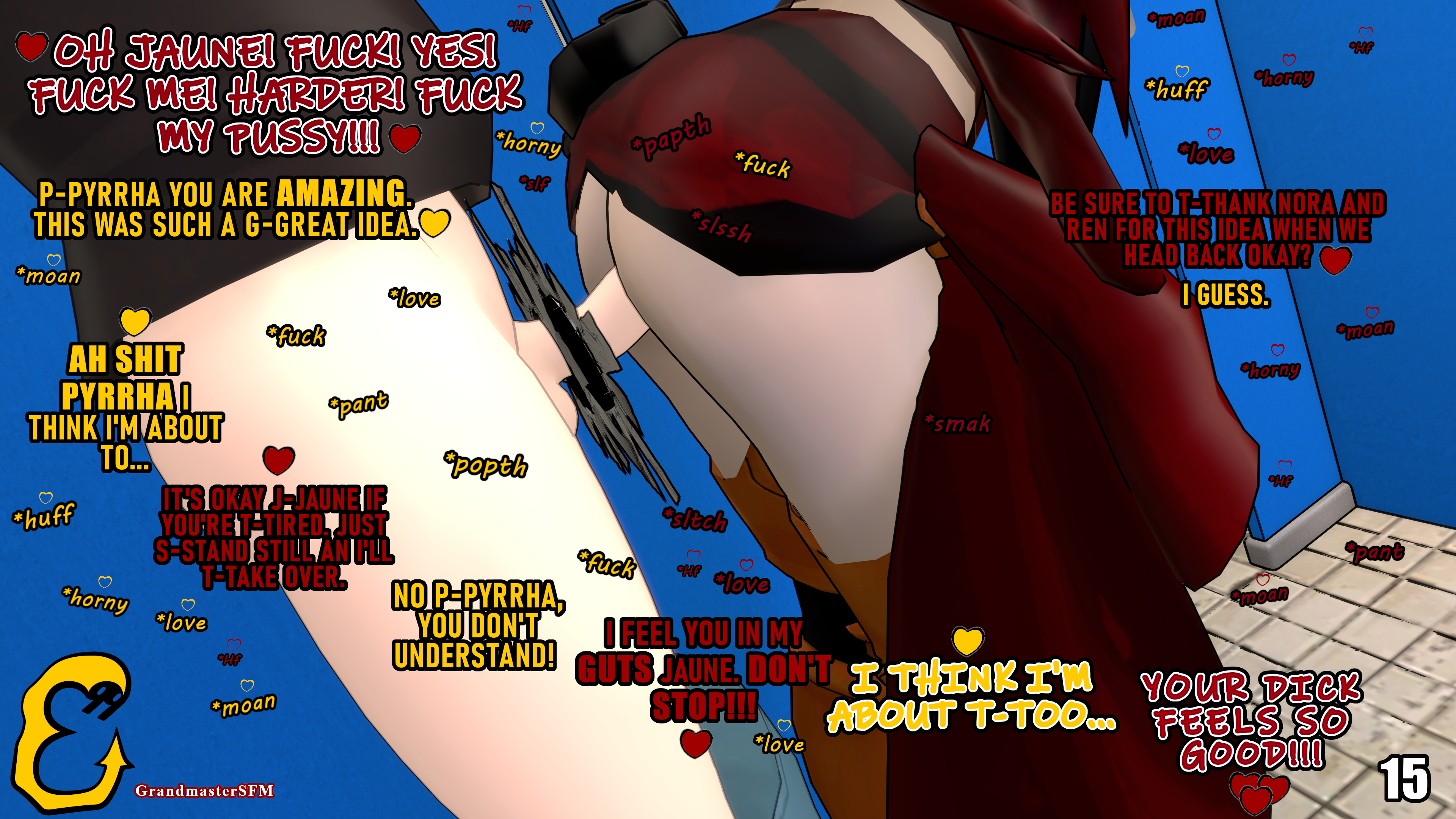 For The Glory Of Nikkos Pyrrha Nikos Jaune Arc Rwby Source Filmmaker Sfm Glory hole Comic Story 15