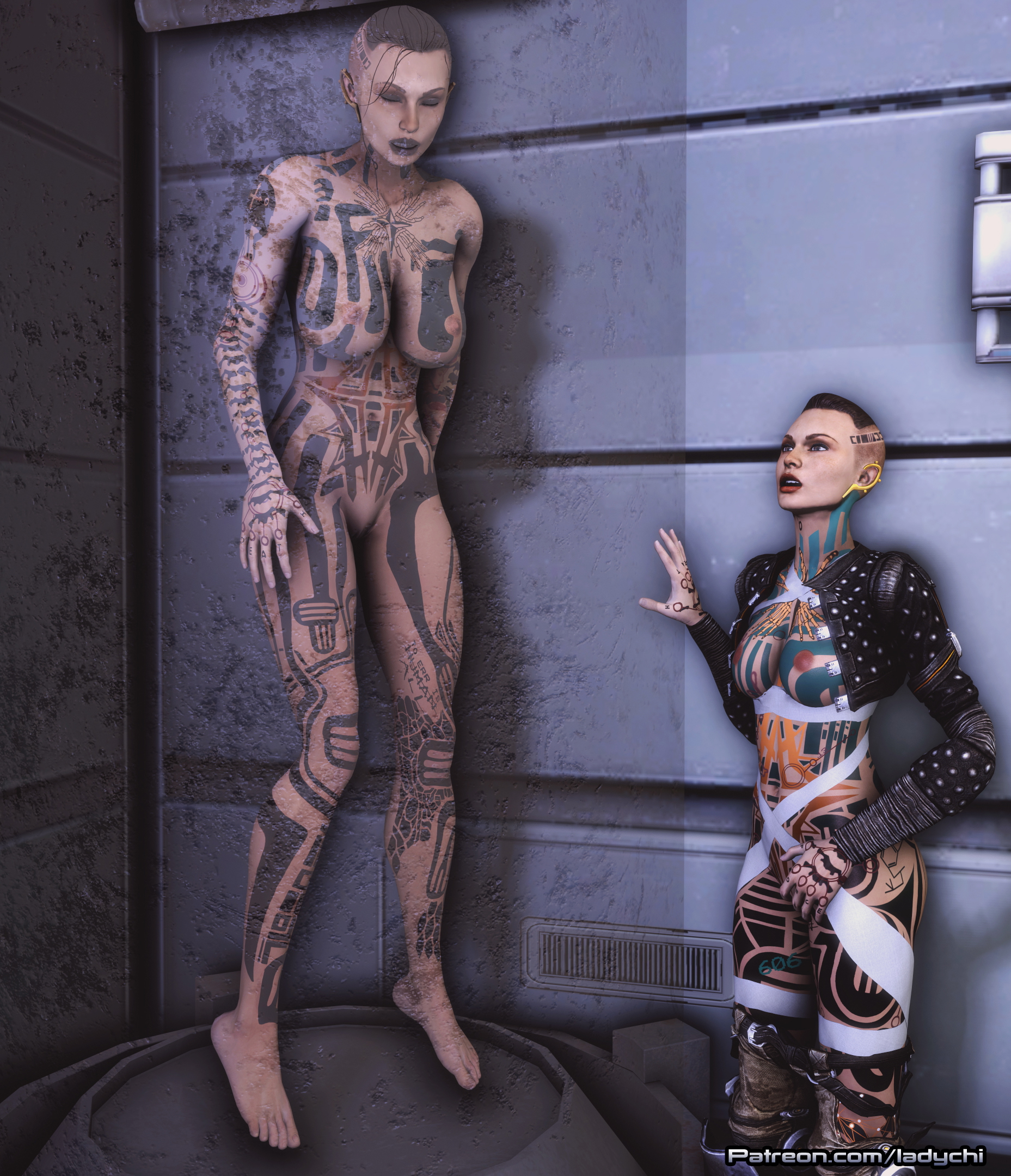 Jack s clone comic Page 2  Mass Effect Jack Comic Tattoos Solo Sex Toy Nude Naked Video Games 3