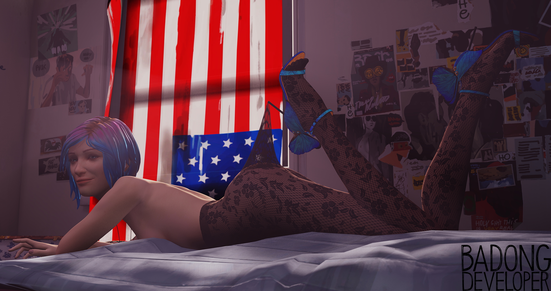 Chloe Price doing that tights meme Life Is Strange Chloe Price High Heels