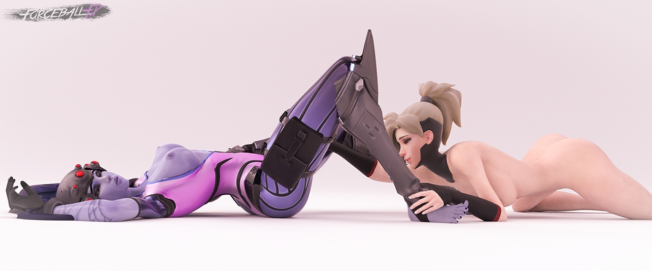Mercy came to play Overwatch Mercy Widowmaker 3d Porn Nude Naked Natural Boobs Natural Tits Breasts Nipples Lesbian Feet Pussy Exposed Open legs That Look 2