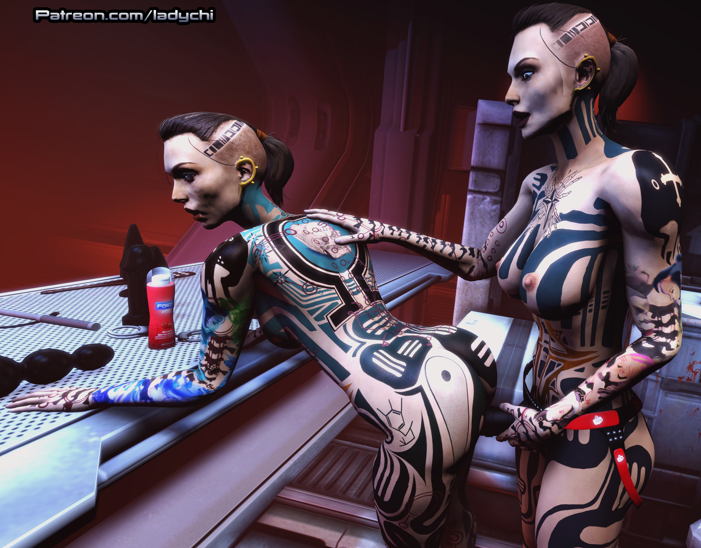 Jack s clone comic Page 17   Mass Effect Jack Videogame Comic Sfm Tattoo Anal Lesbians Boobs Pussy Sexy Sex Toy Nude Fully Naked Girl On Girl Strapon Naked Ass Lesbian Clones 3
