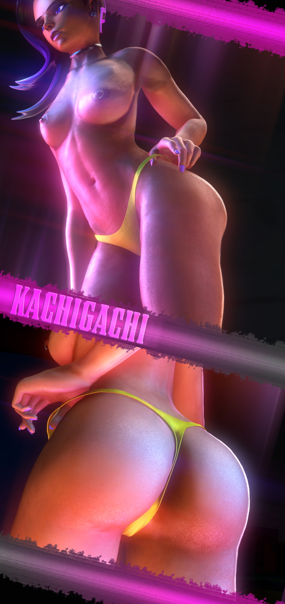 Sombra Overwatch Sombra Pinup Ass Tits Panties