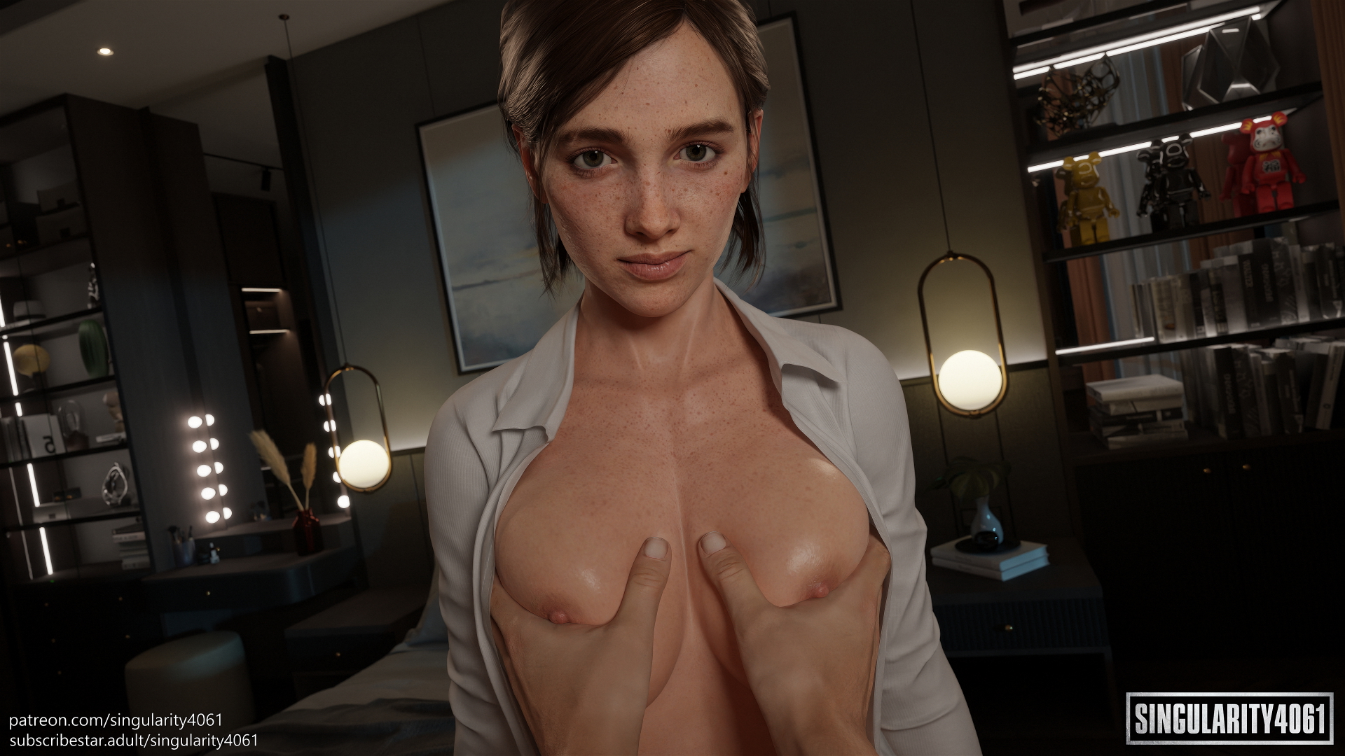 Groping Ellie s breasts Ellie (the Last Of Us) The Last Of Us Singularity4061 Ellie Big Tits Big boobs Groping Grabbing Breast Squeeze