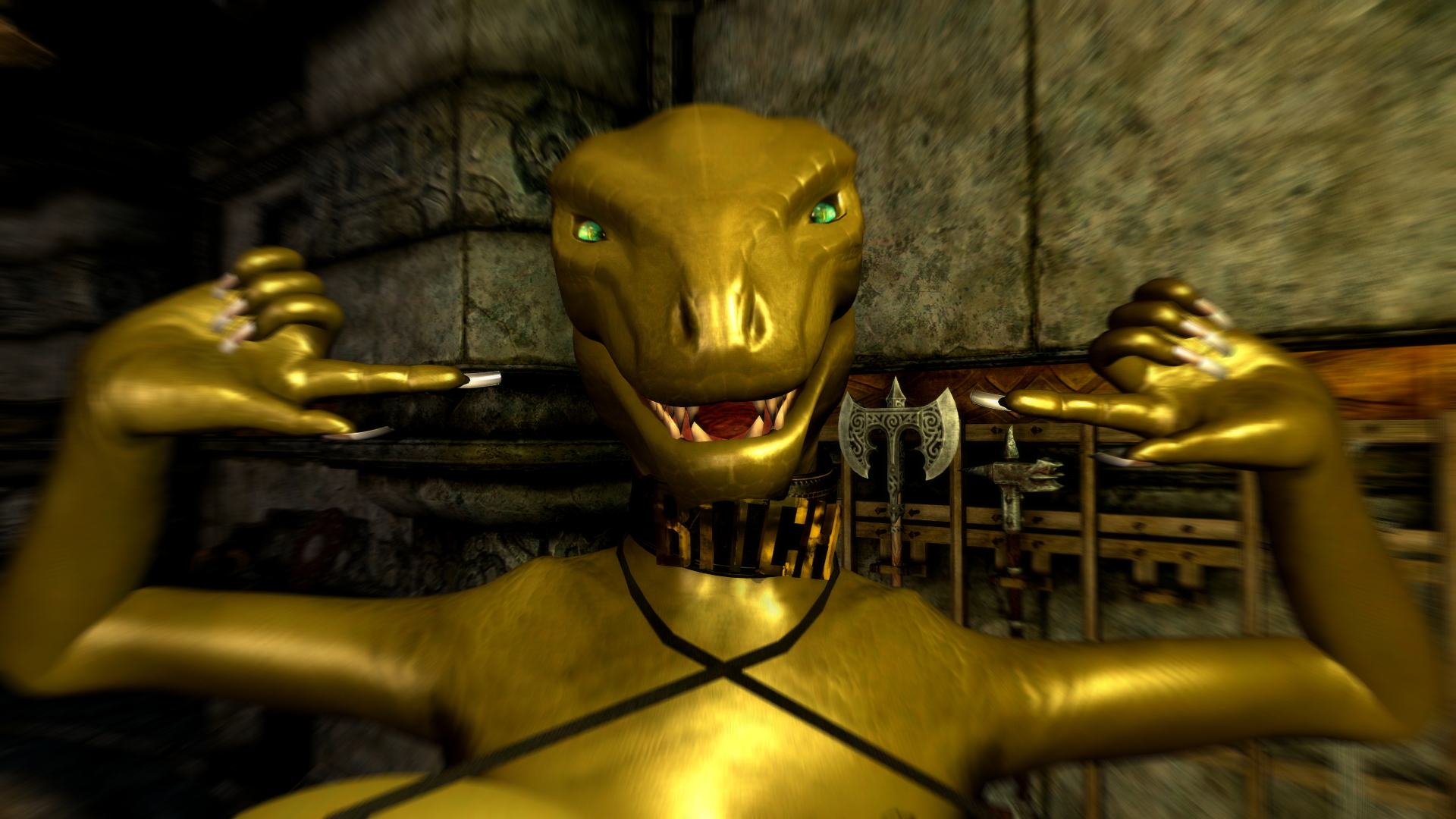 TES Skyrim #2 Skyrim Big Ass Big Tits Argonian Furry Bimbo 8