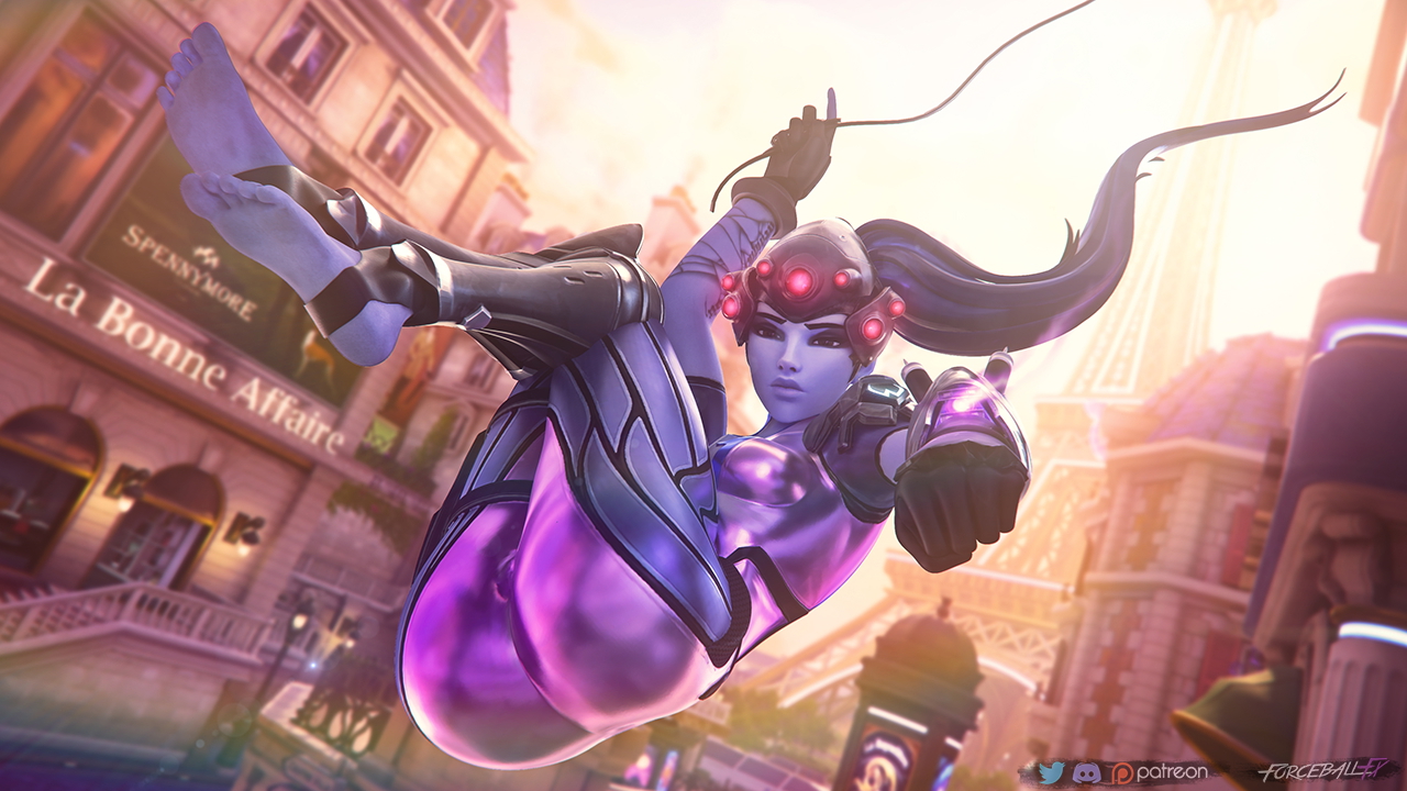 Widow in Paris Overwatch Widowmaker 3d Porn Nude Naked Feet Pussy