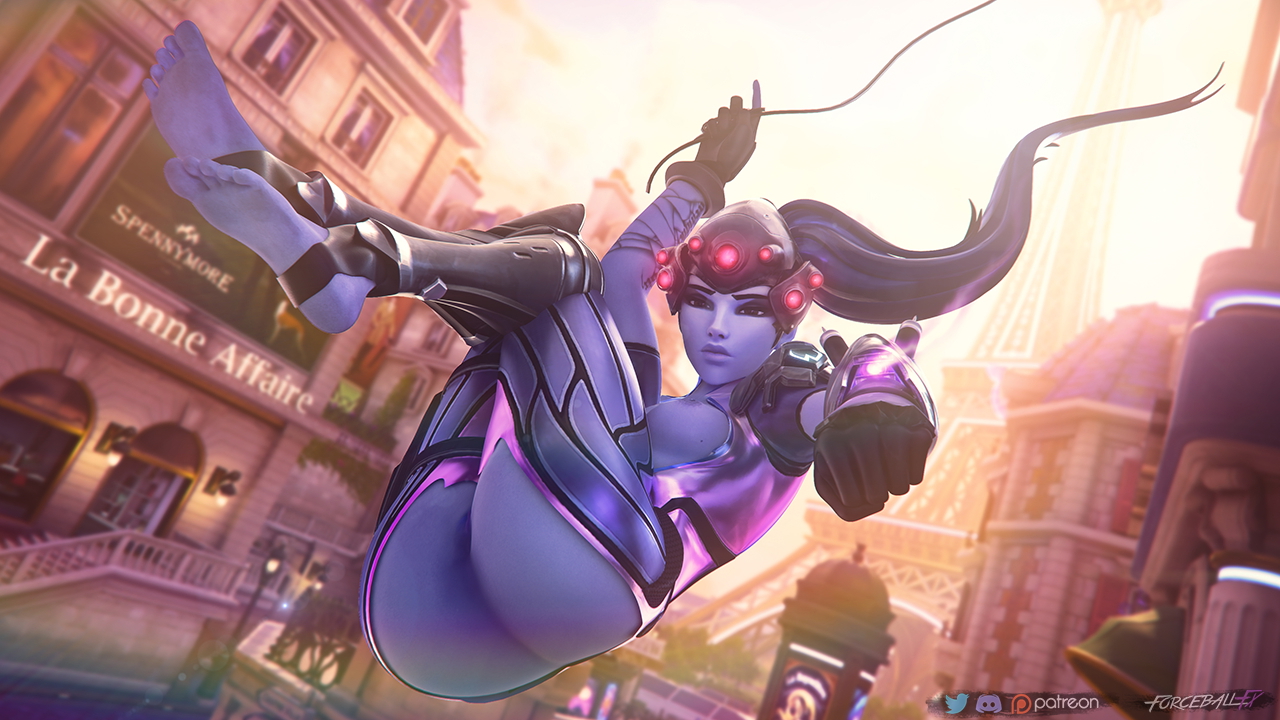 Widow in Paris Overwatch Widowmaker 3d Porn Nude Naked Feet Pussy 2