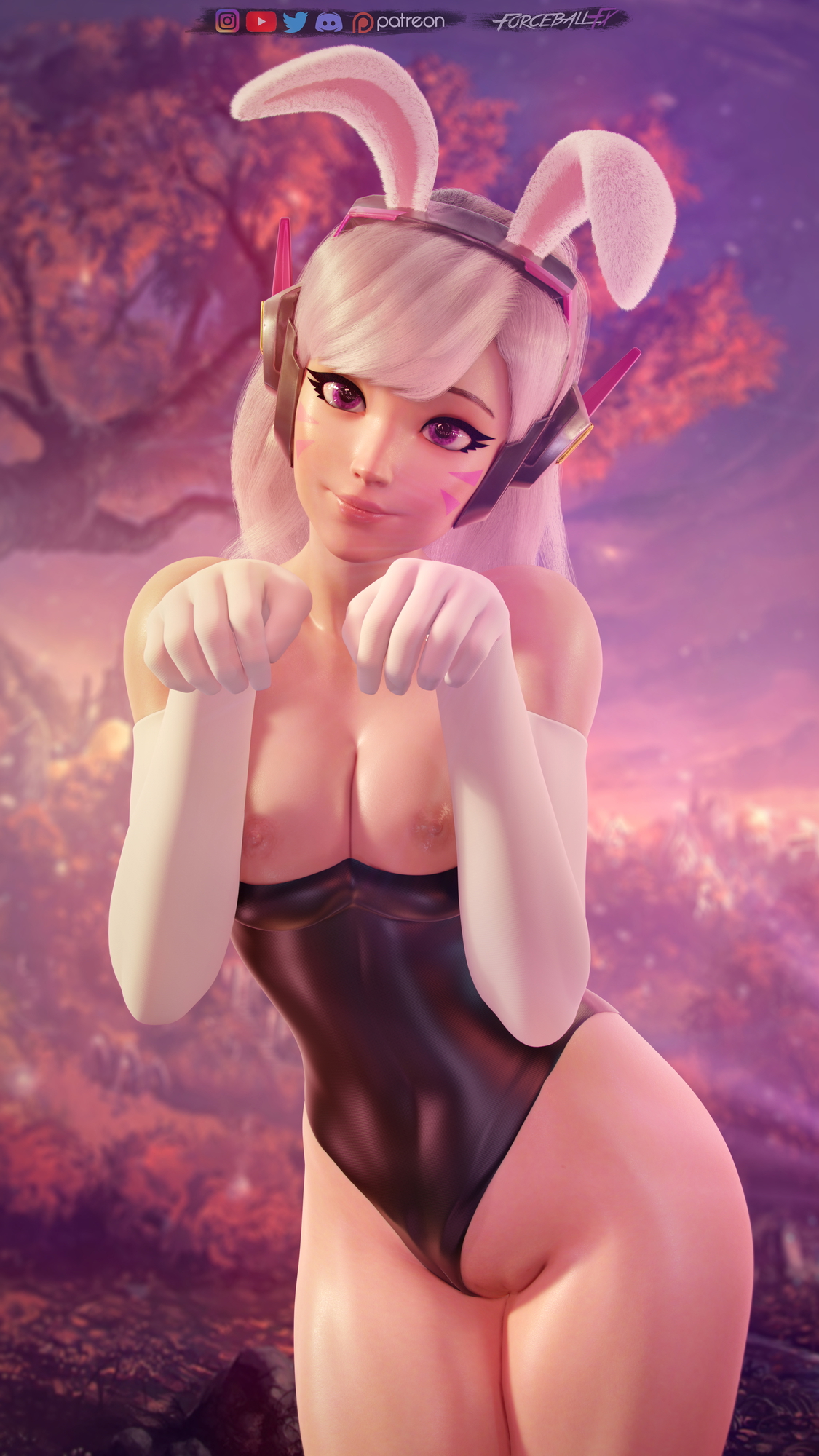 Bunny Overwatch Dva (overwatch) 3d Porn Nude Naked Natural Tits Natural Boobs Bunny