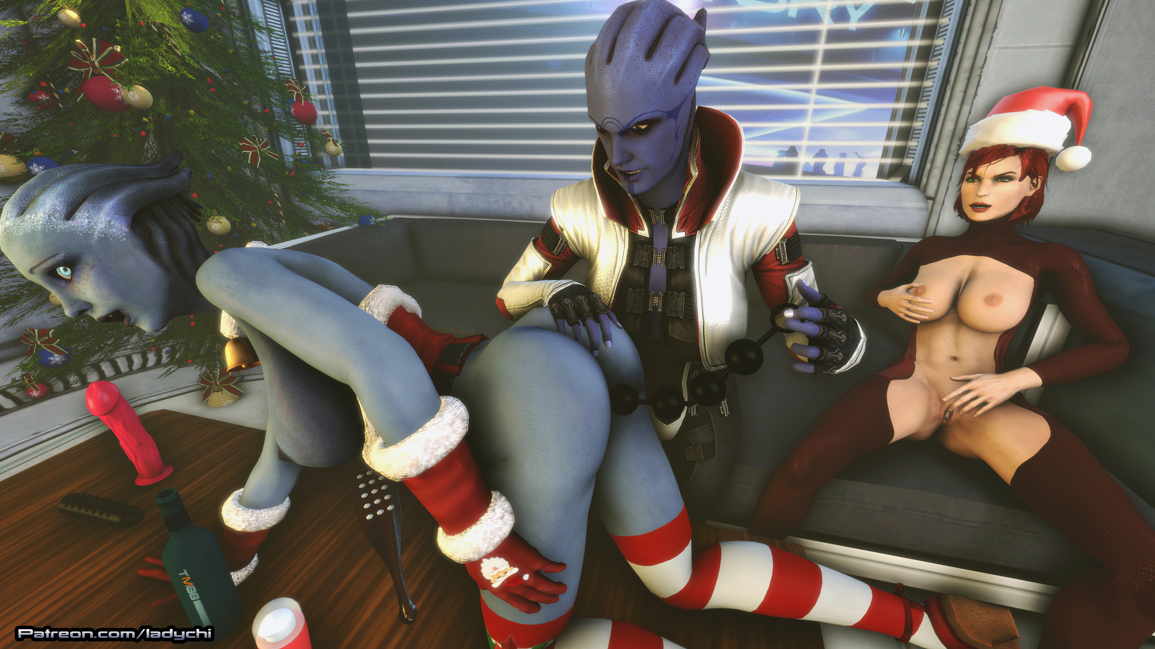 Today is Old calendar Christmas. Asari (mass Effect) Mass Effect Commander Shepard Alien Christmas Anal Ass Lesbians Red Hair Femshep Stockings Pussy Nude Lesbian Boobs Girl On Girl Sex Toy Videogame