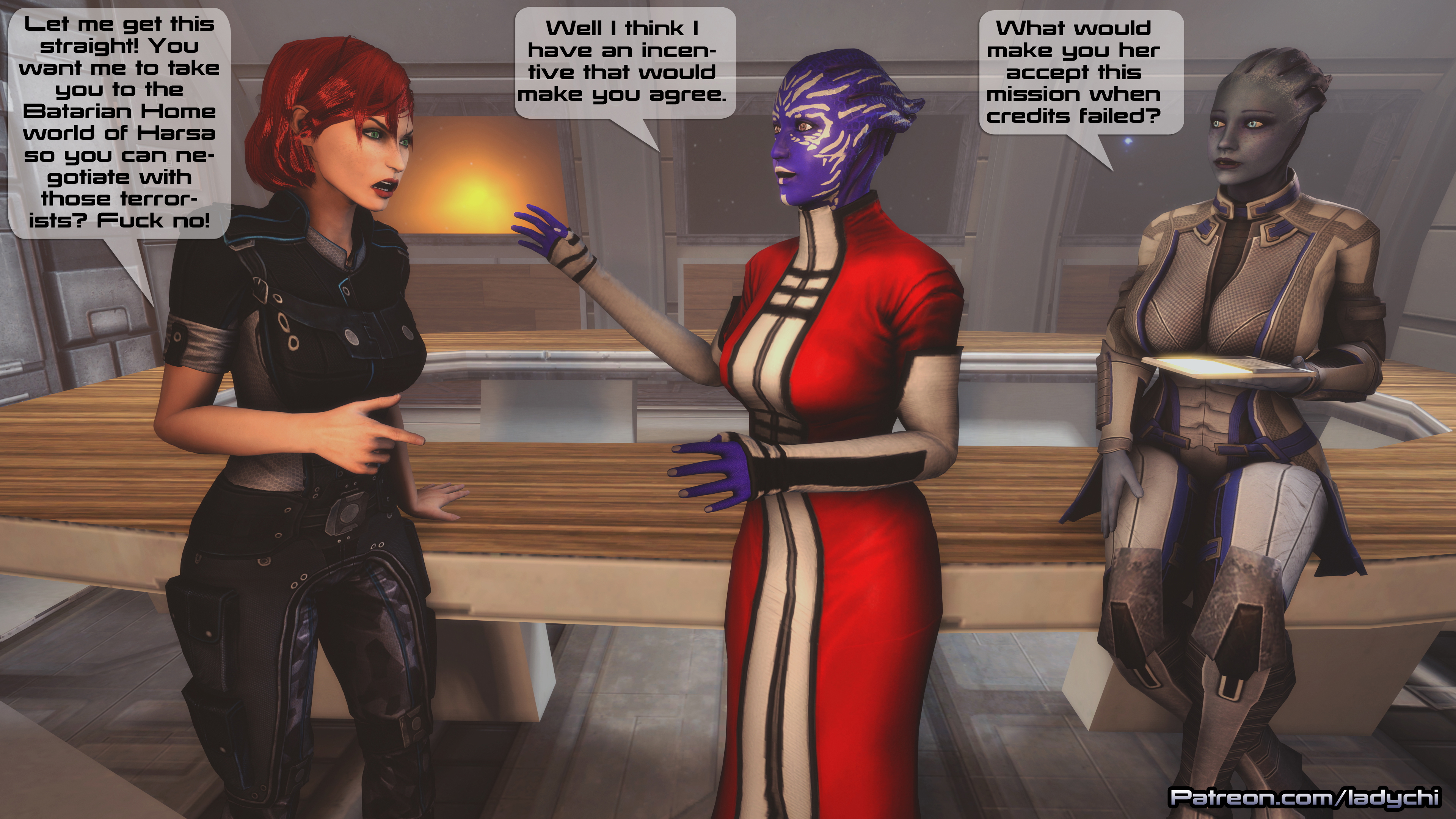 an  incentive  Mass Effect Asari (mass Effect) Commander Shepard Liara Ass Nude Naked Lesbian Lesbians Videogame Story Comic Sfm Pussy Boobs Pussy Licking Kissing