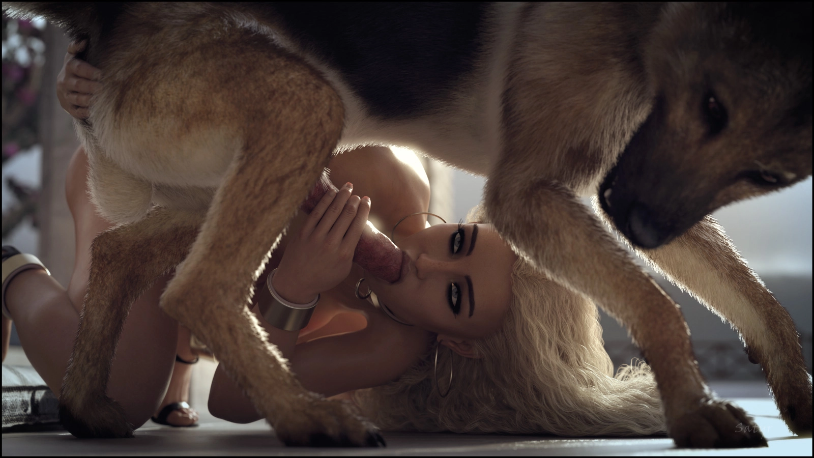Not Only Humans Have Dicks I Nin Blonde Dog Blowjob Bestiality Bdsm 5