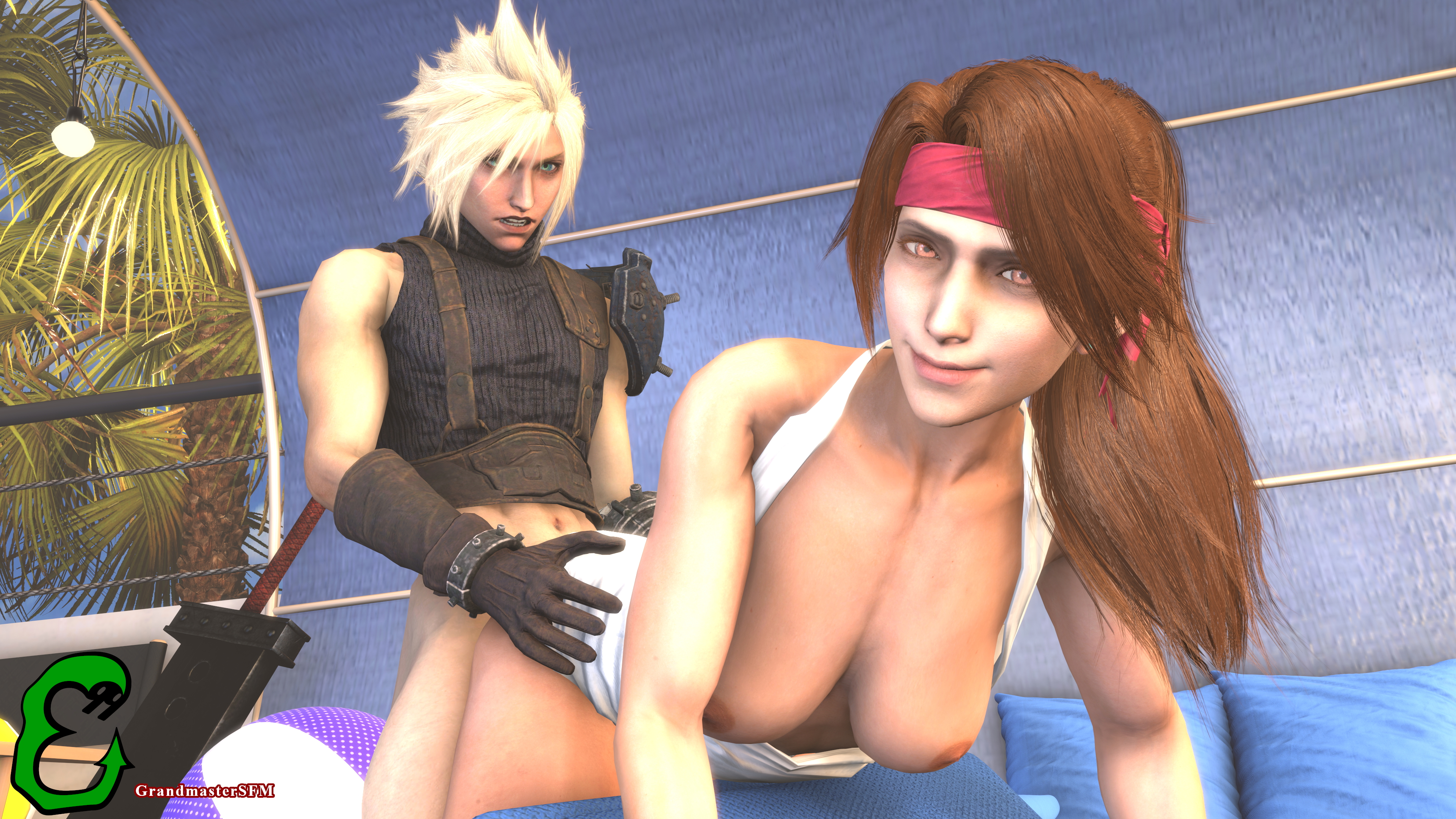 Vacation With My SOLDIER Boy Final Fantasy Final Fantasy 7 Final Fantasy VII Final Fantasy 7 Remake Ff7r Ff7 Ffviiremake Cloud Cloud Strife Jessie Rasberry Finalfantasy Source Filmmaker Sfm Beach Doggy Style Doggy Style Position 4