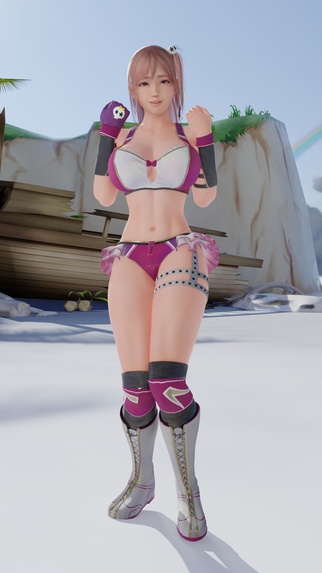 Honoka Dead Or Alive Honoka 3d Porn Beach Topless Big Breasts Big boobs Big Tits