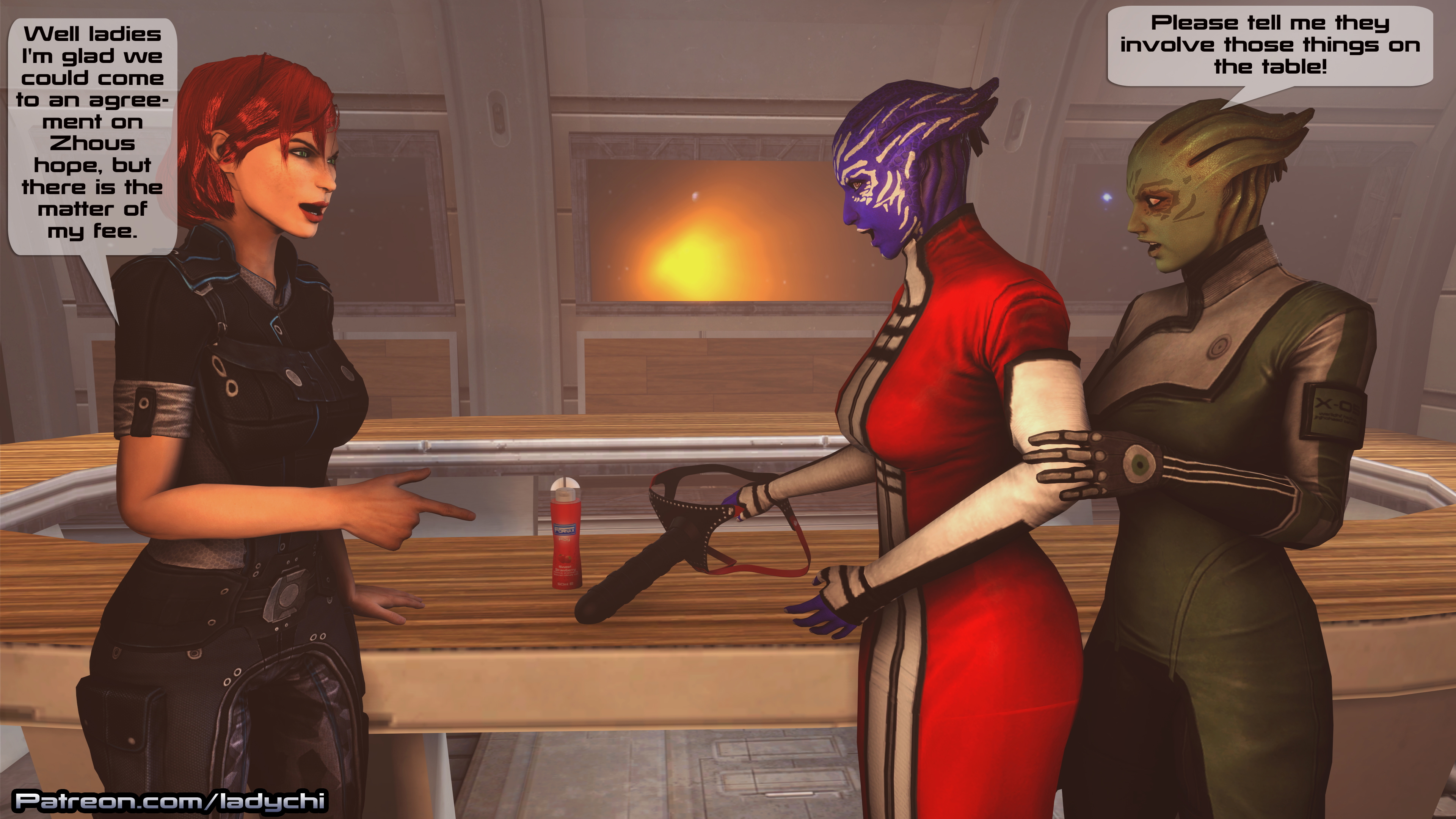 Asari negotiations. Mass Effect Asari (mass Effect) Commander Shepard Threesome Boobs Lesbian Milf Strapon Sex Toy Comic Lesbians Pussy Naked Nude Videogame