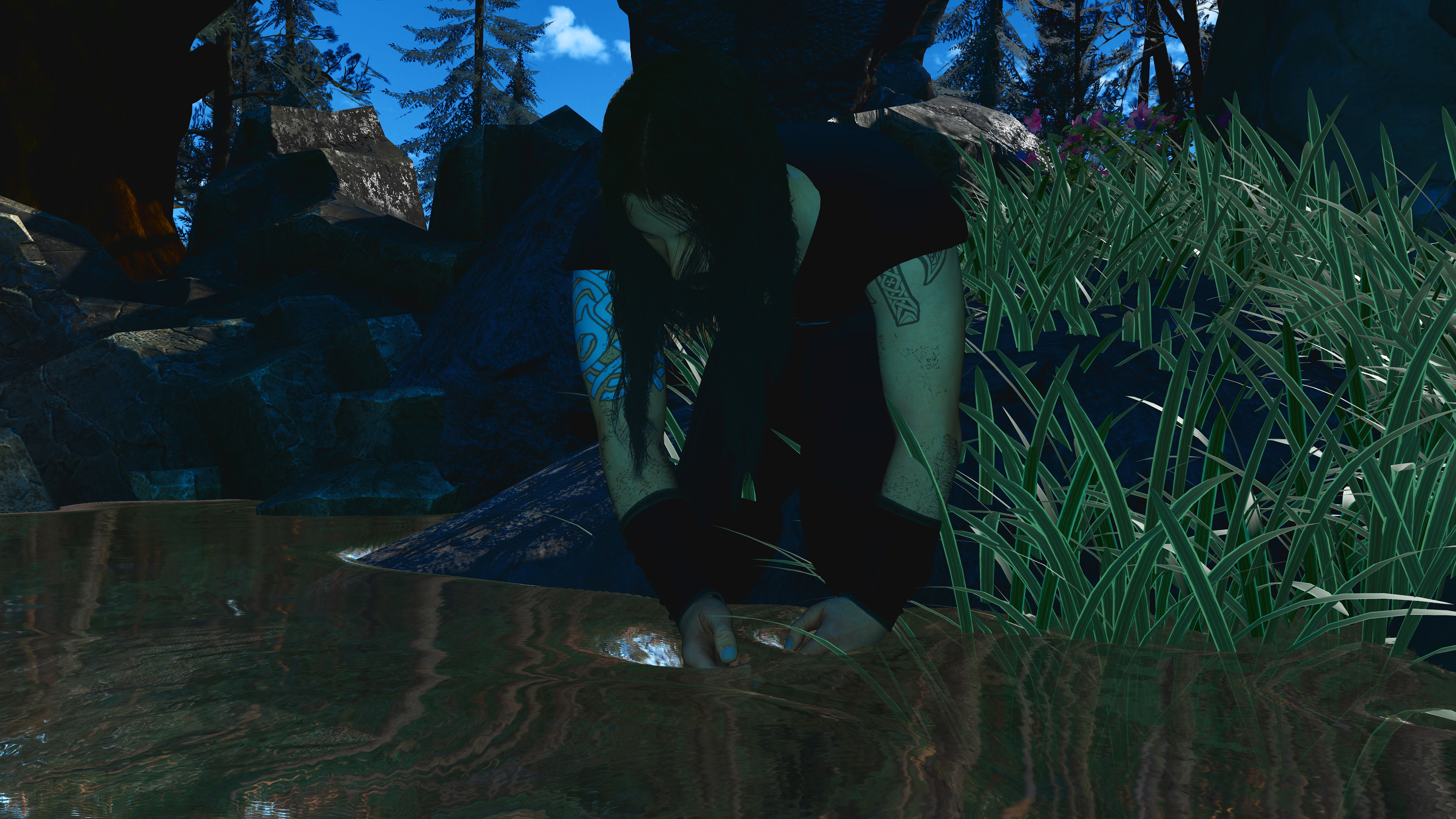 Sacred Waters Pt. 1  Red head Elf Nymph Waterfall Outdoors Outdoor Sex Big Dick Freckles Seduction Creampie Viking Licking Cock 14