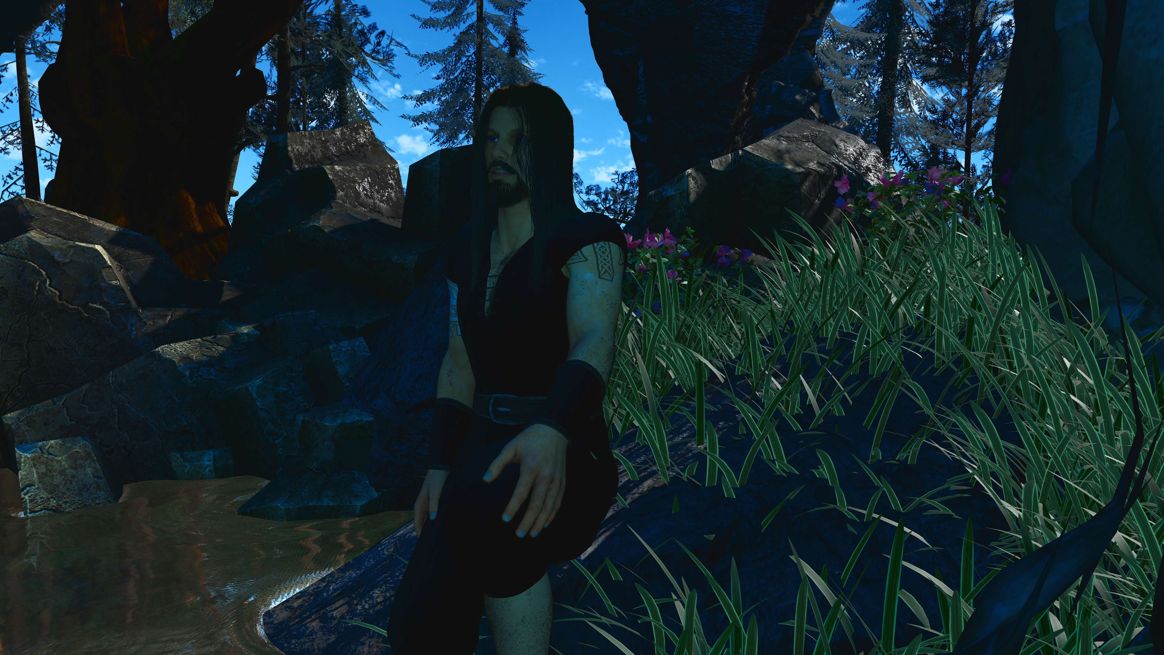 Sacred Waters Pt. 1  Red head Elf Nymph Waterfall Outdoors Outdoor Sex Big Dick Freckles Seduction Creampie Viking Licking Cock 16