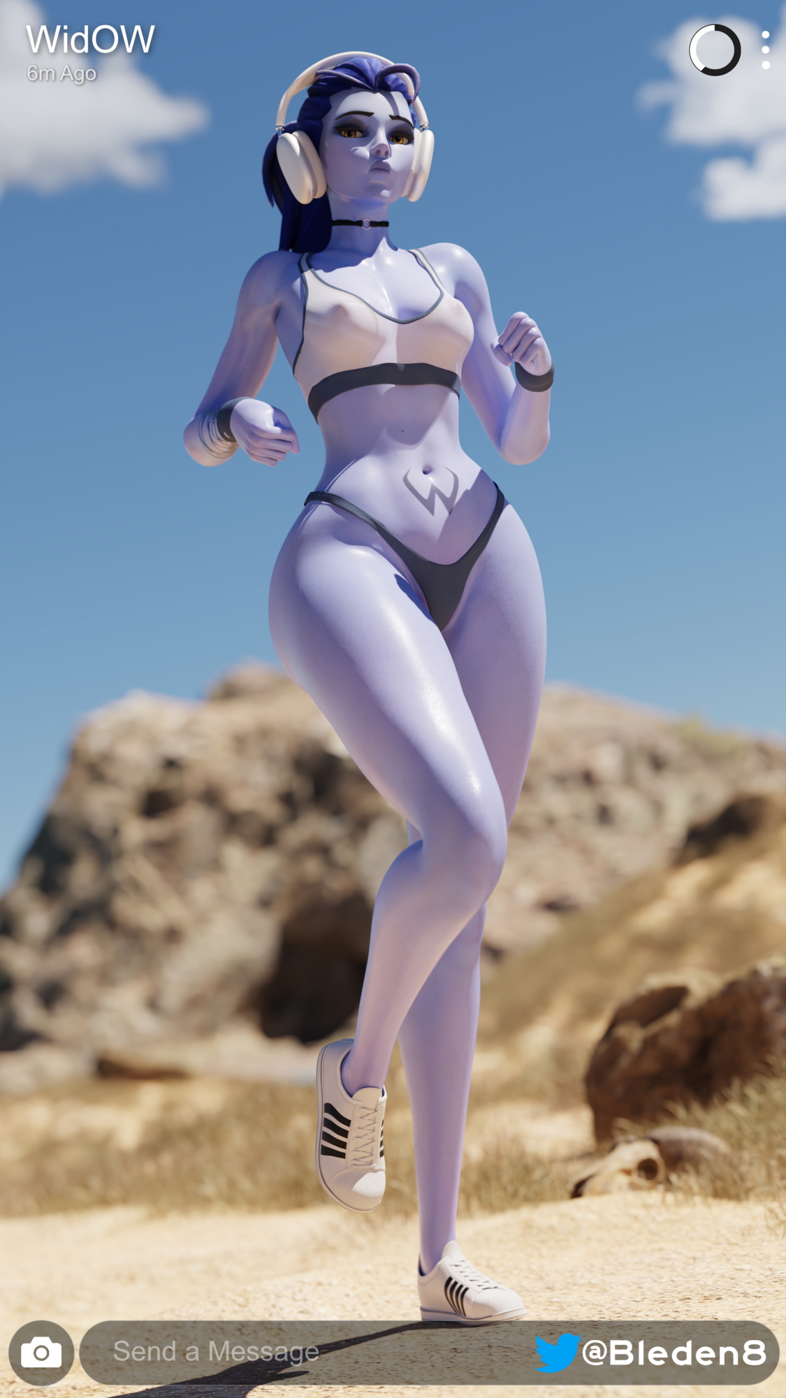 Widowmaker Jogging 4K Widowmaker Overwatch Nsfw Big Tits Big Ass Sport Fitness Fit 3d Porn 3d Girl Ass Ass Up 2