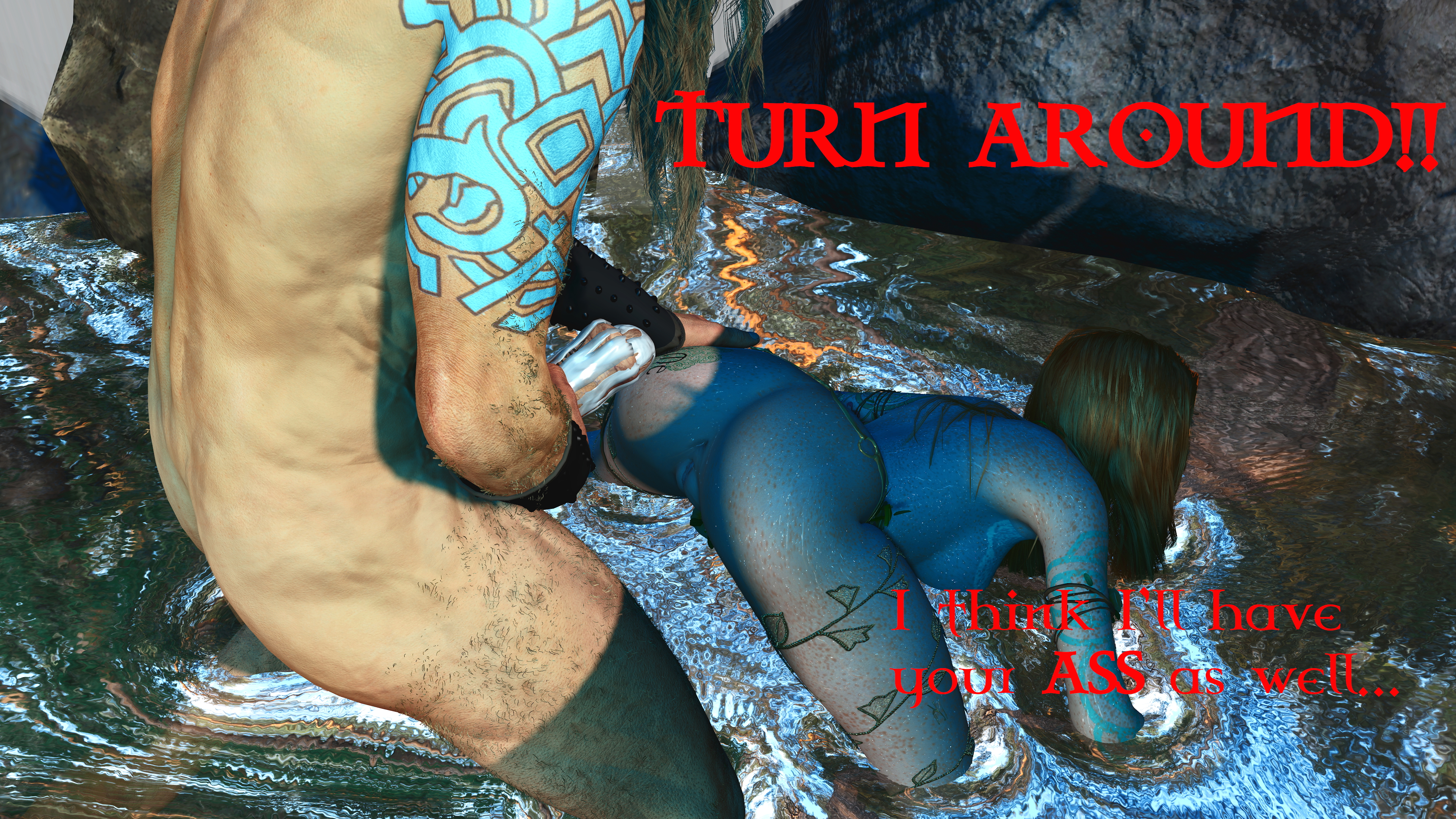 Sacred Waters Pt.2  Red head Water Waterfall Outdoor Sex Nature Doggy Style Riding Anal Sex Big Dick Creampie 16
