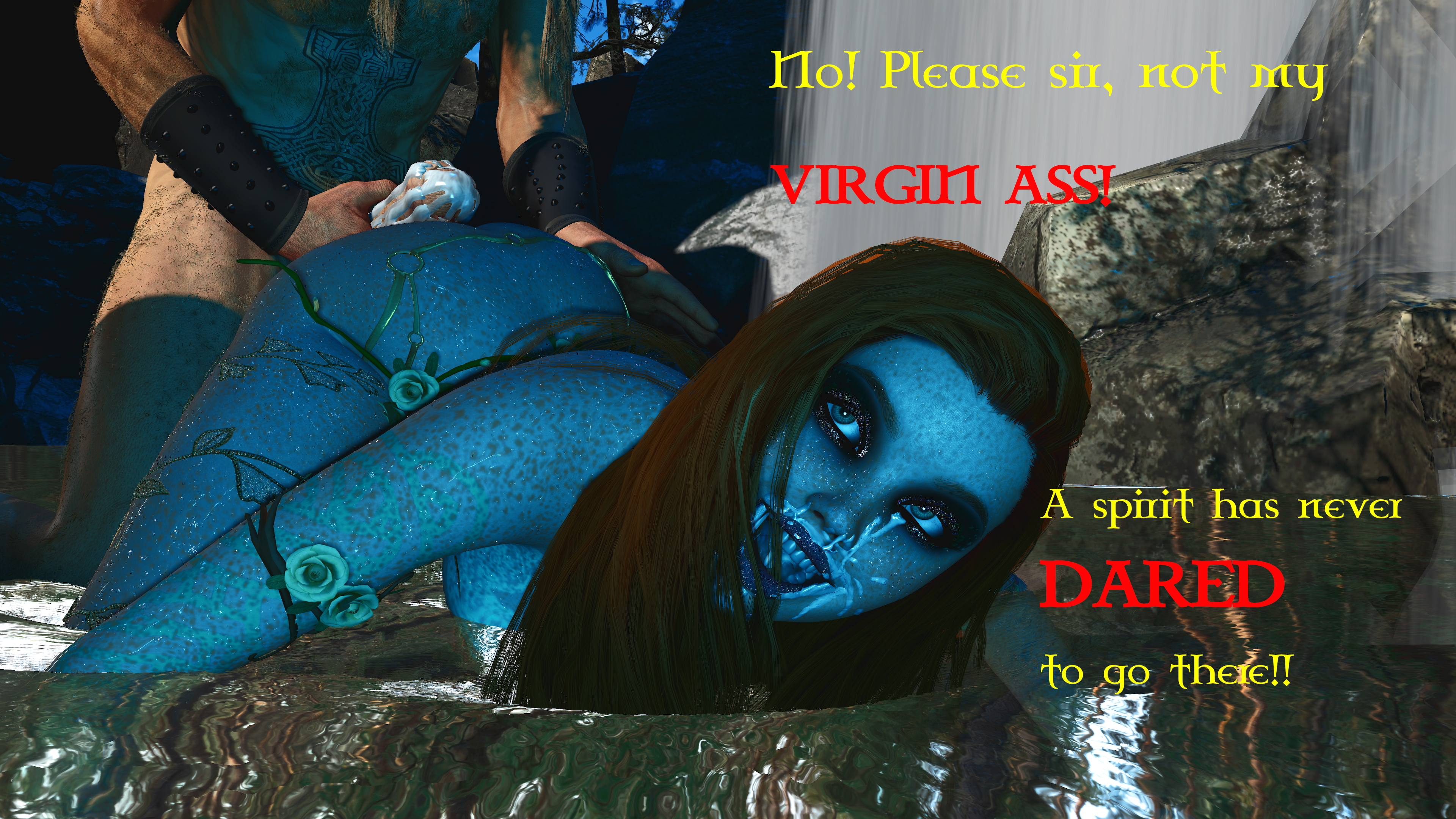 Sacred Waters Pt.2  Red head Water Waterfall Outdoor Sex Nature Doggy Style Riding Anal Sex Big Dick Creampie 17