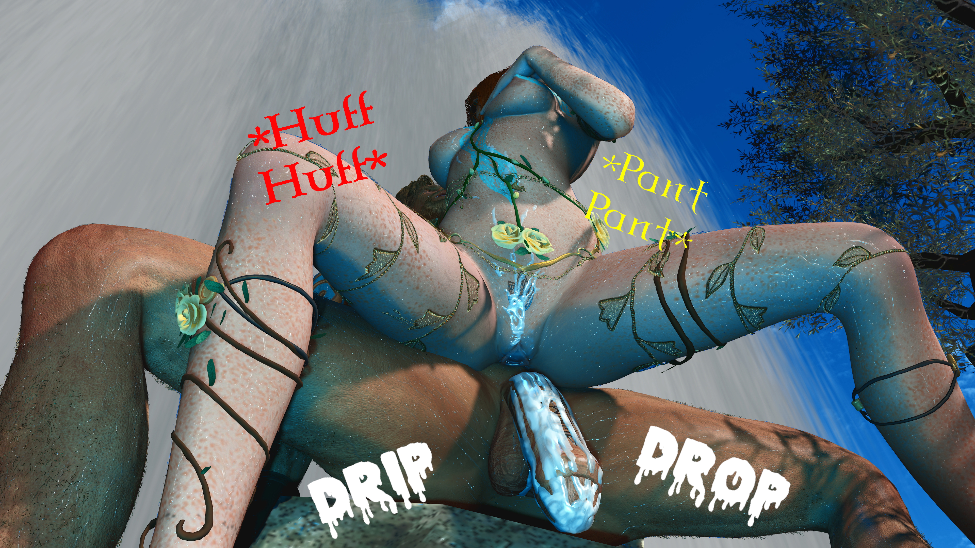 Sacred Waters Pt.2  Red head Water Waterfall Outdoor Sex Nature Doggy Style Riding Anal Sex Big Dick Creampie 33