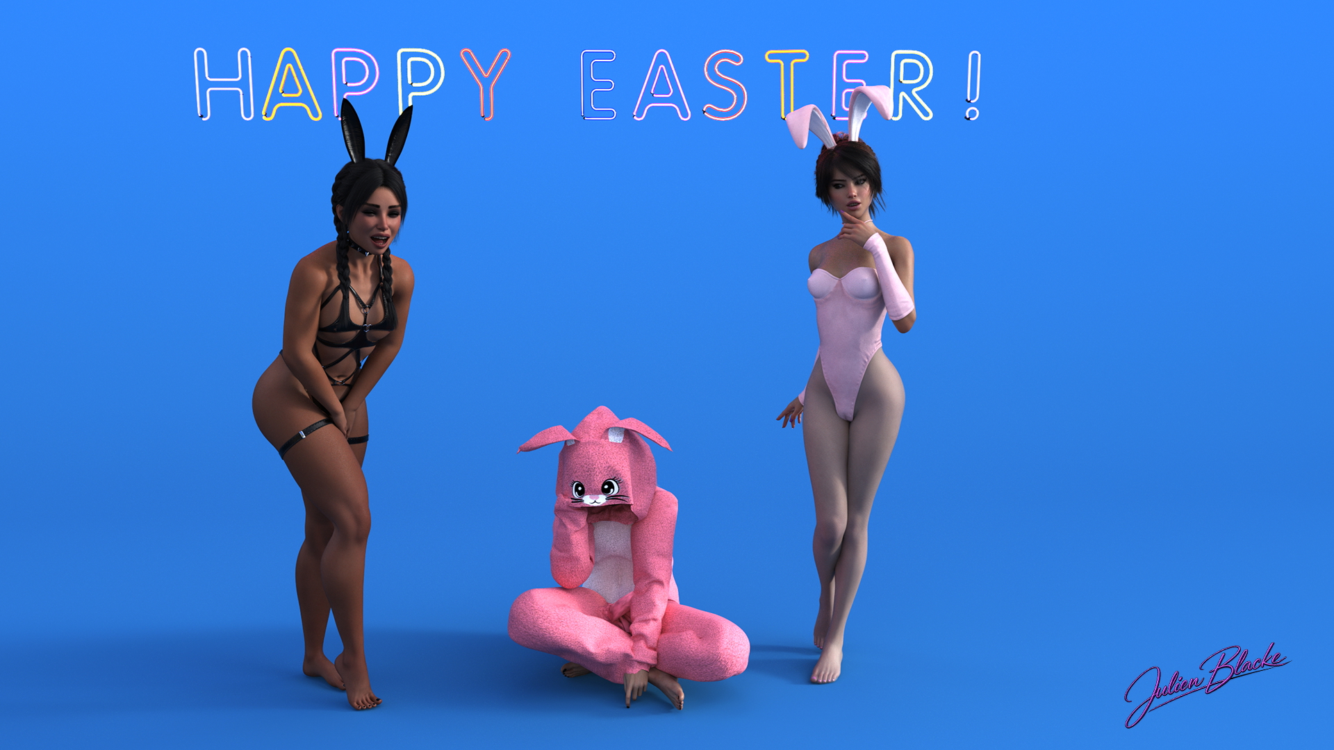 Happy easter! Sophie Juno Original Easter Pinup Bunny Bunny Suit