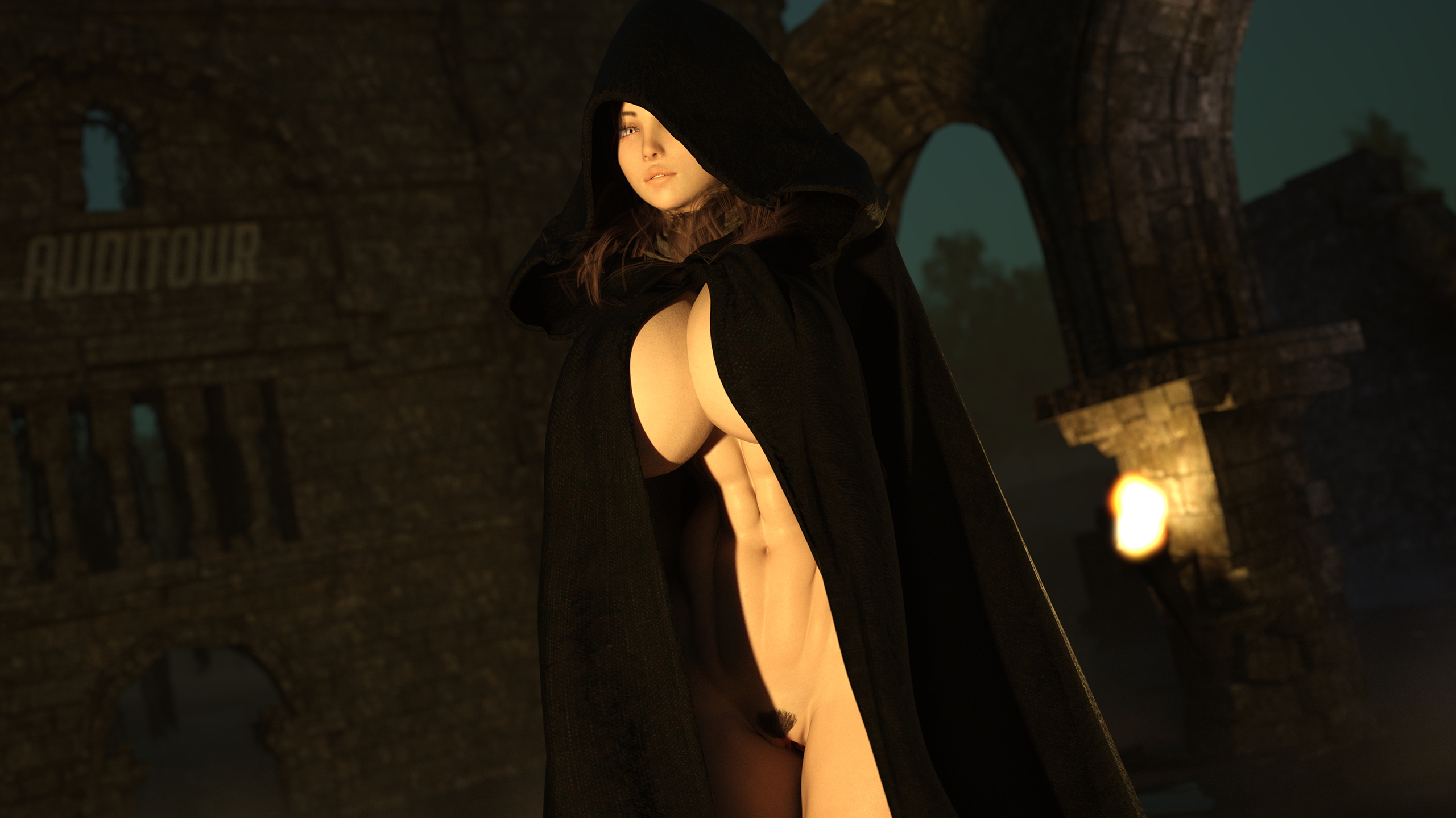 Melina Longing Melina Elden Ring Huge Breasts Huge Ass Abs Muscles Tall Cloak Glowing Eyes Looking At Viewer